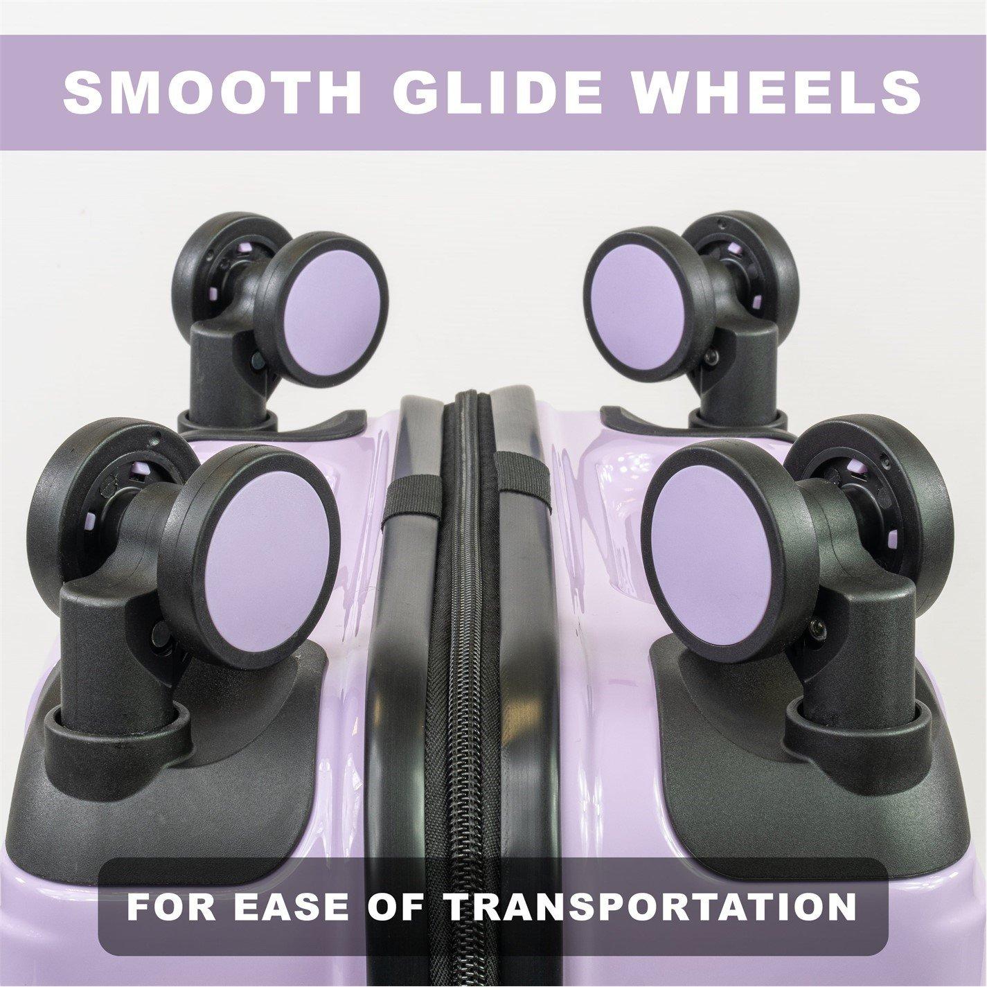 Purple Cl900-10 - Pierre Cardin - Provence Lightweight Hardshell Luggage with Wheels - 5