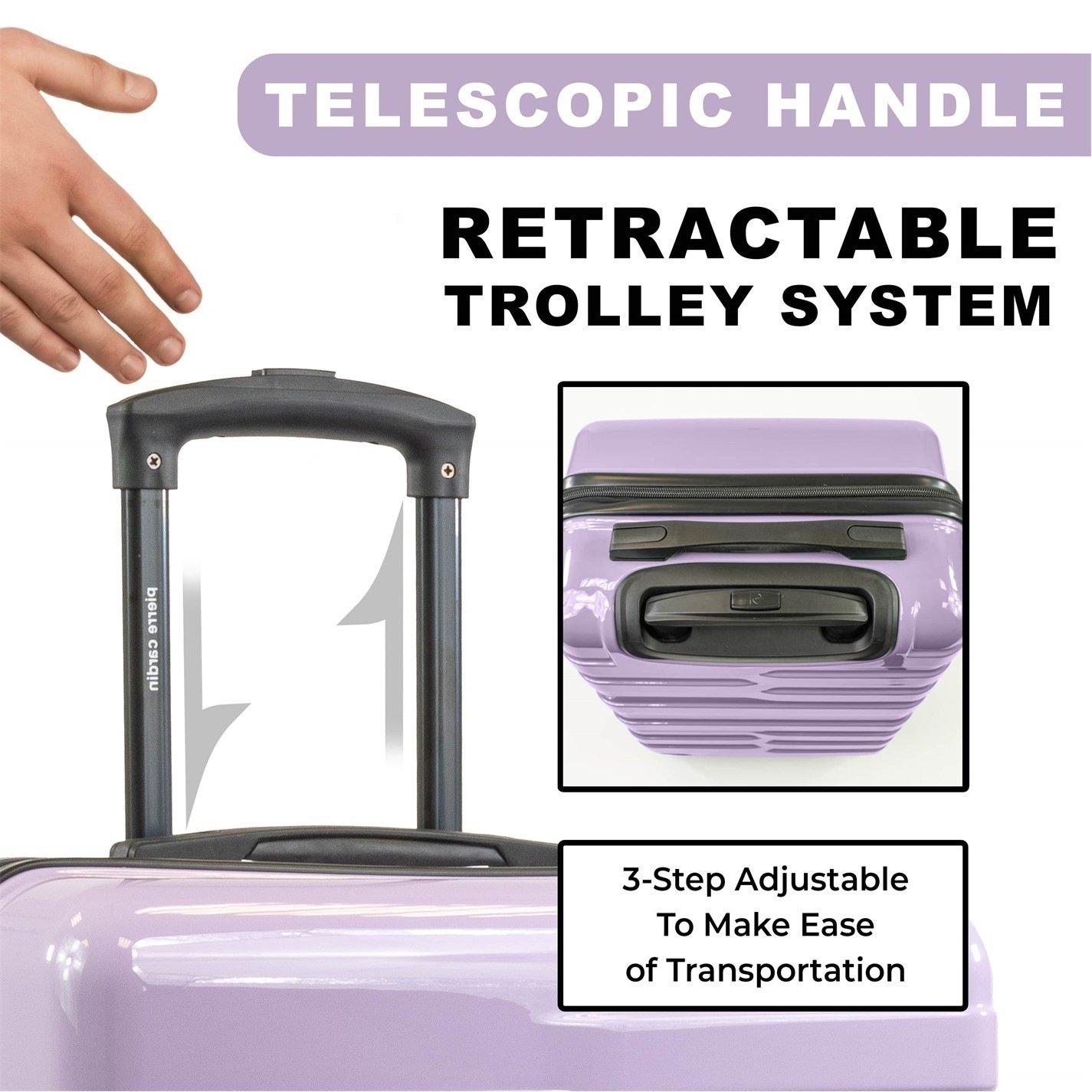 Purple Cl900-10 - Pierre Cardin - Provence Lightweight Hardshell Luggage with Wheels - 7