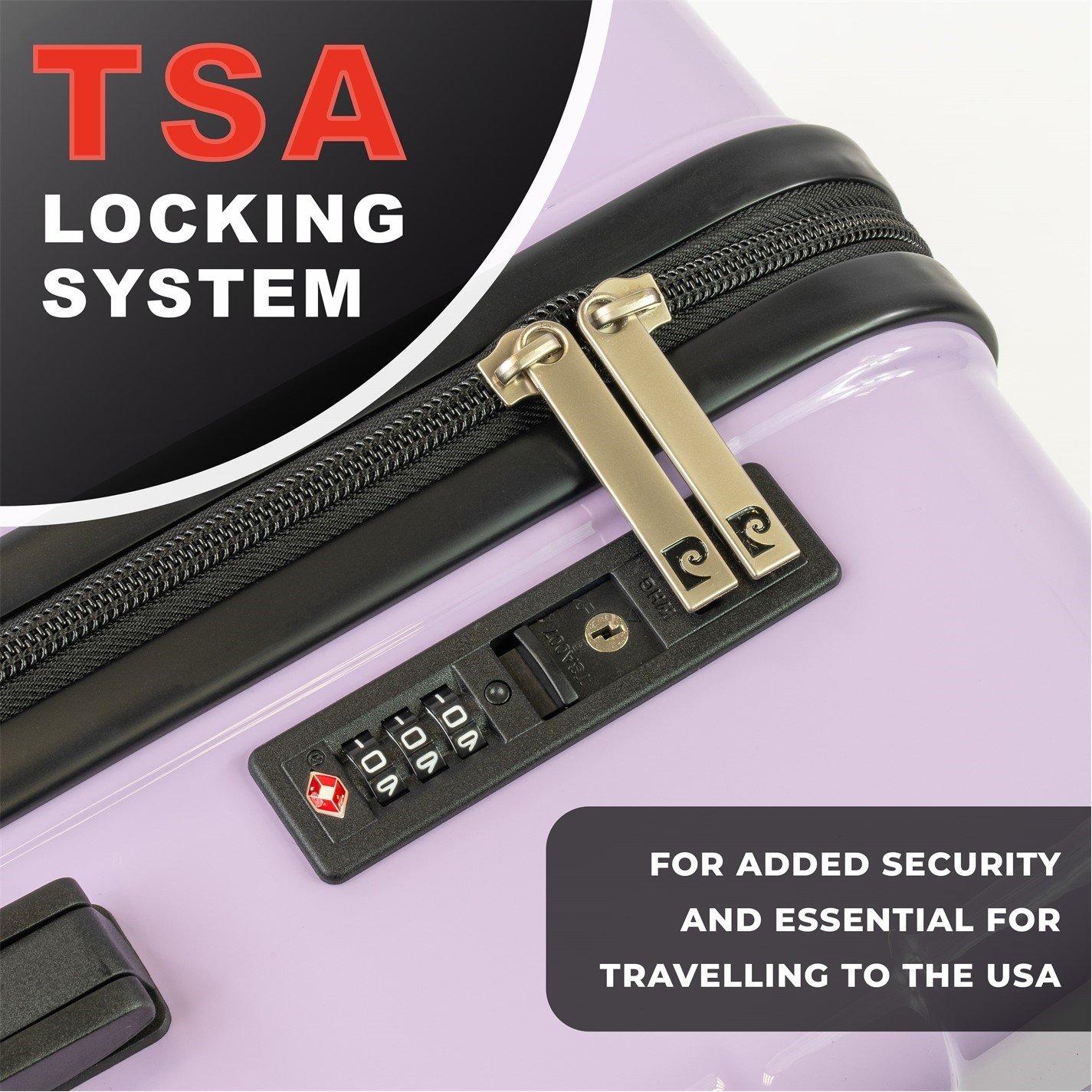 Purple Cl900-10 - Pierre Cardin - Provence Lightweight Hardshell Luggage with Wheels - 9