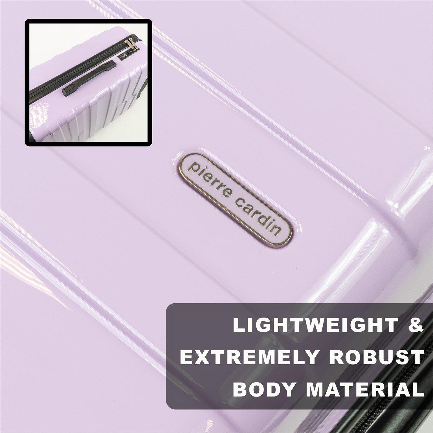 Purple Cl900-10 - Pierre Cardin - Provence Lightweight Hardshell Luggage with Wheels - 10