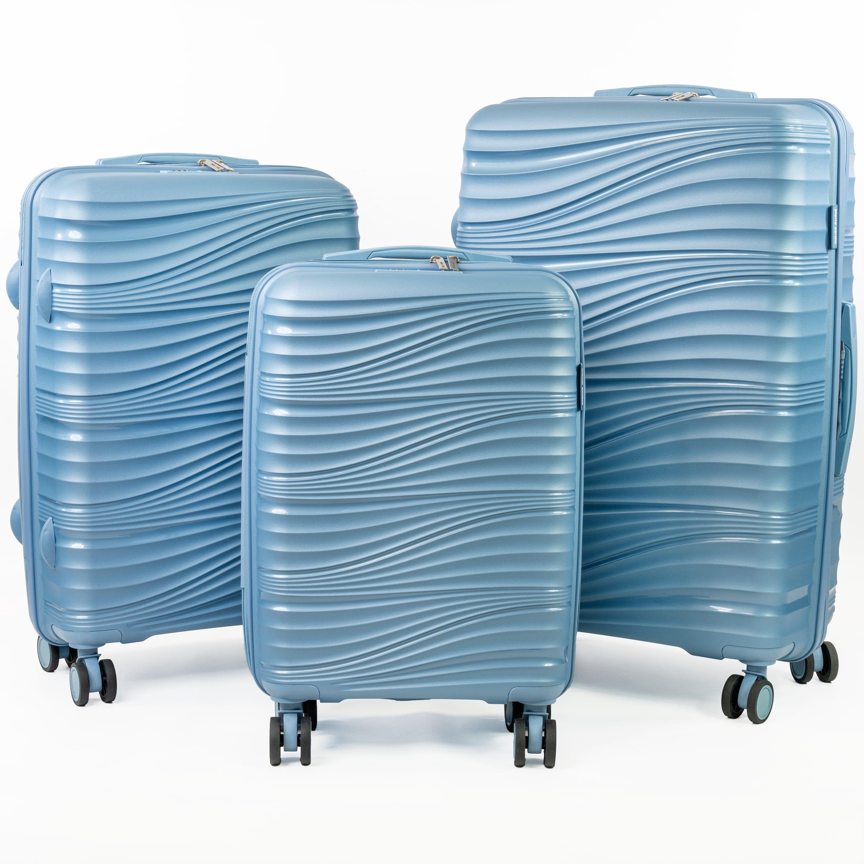 Blue Cl901-05 - Pierre Cardin - Riviera Hard Shell Travel Suitcase Wheeled Luggage - 2
