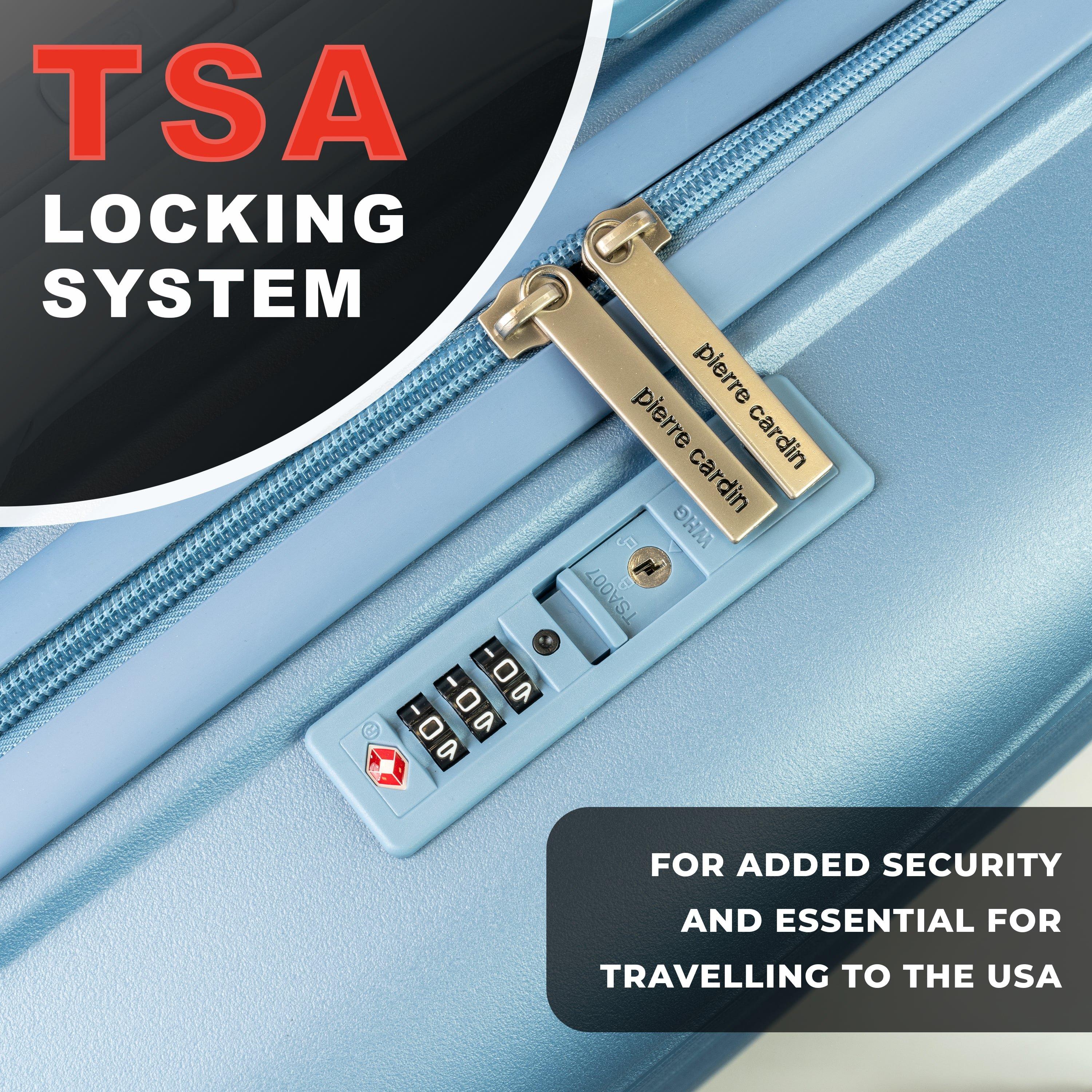 Blue Cl901-05 - Pierre Cardin - Riviera Hard Shell Travel Suitcase Wheeled Luggage - 7