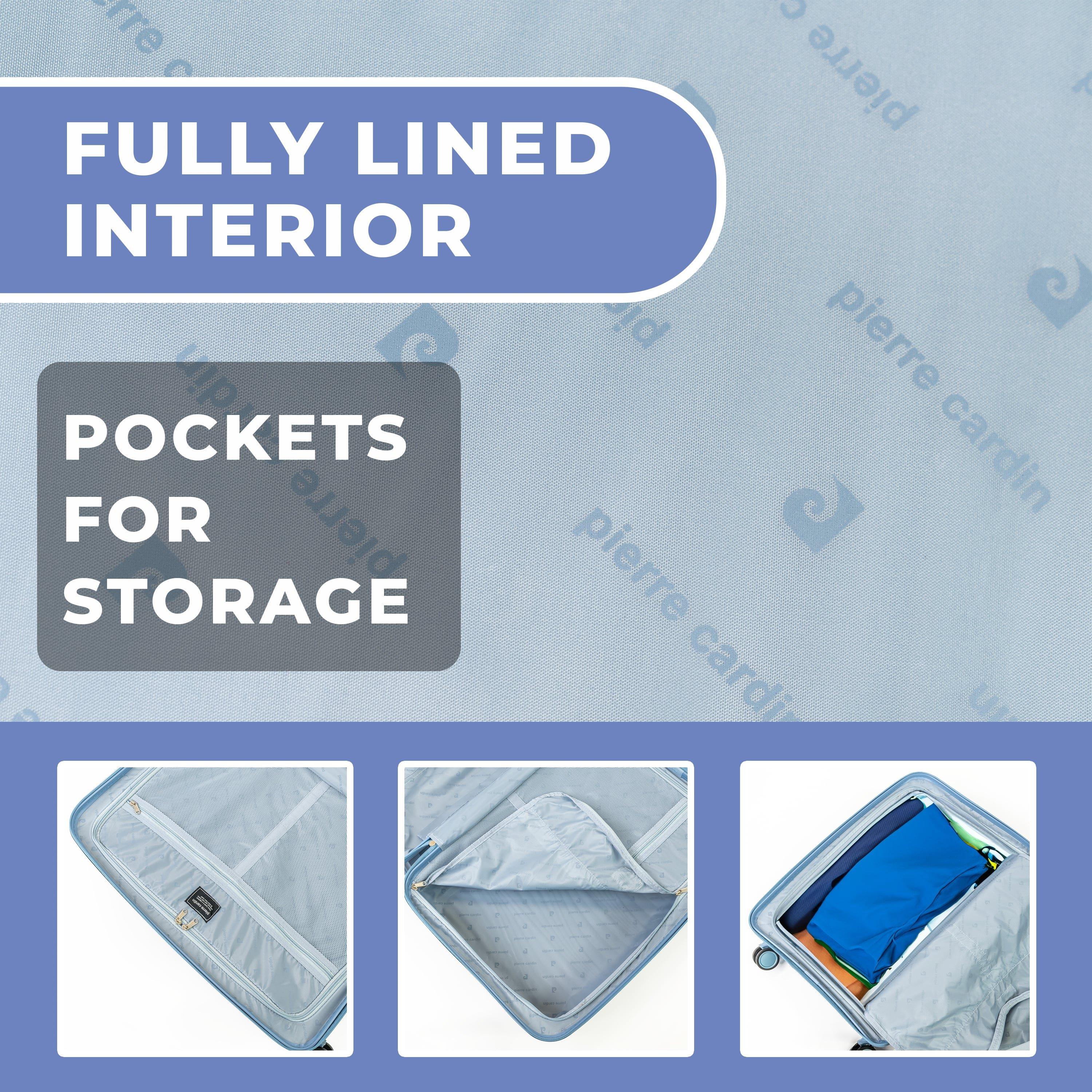 Blue Cl901-05 - Pierre Cardin - Riviera Hard Shell Travel Suitcase Wheeled Luggage - 8