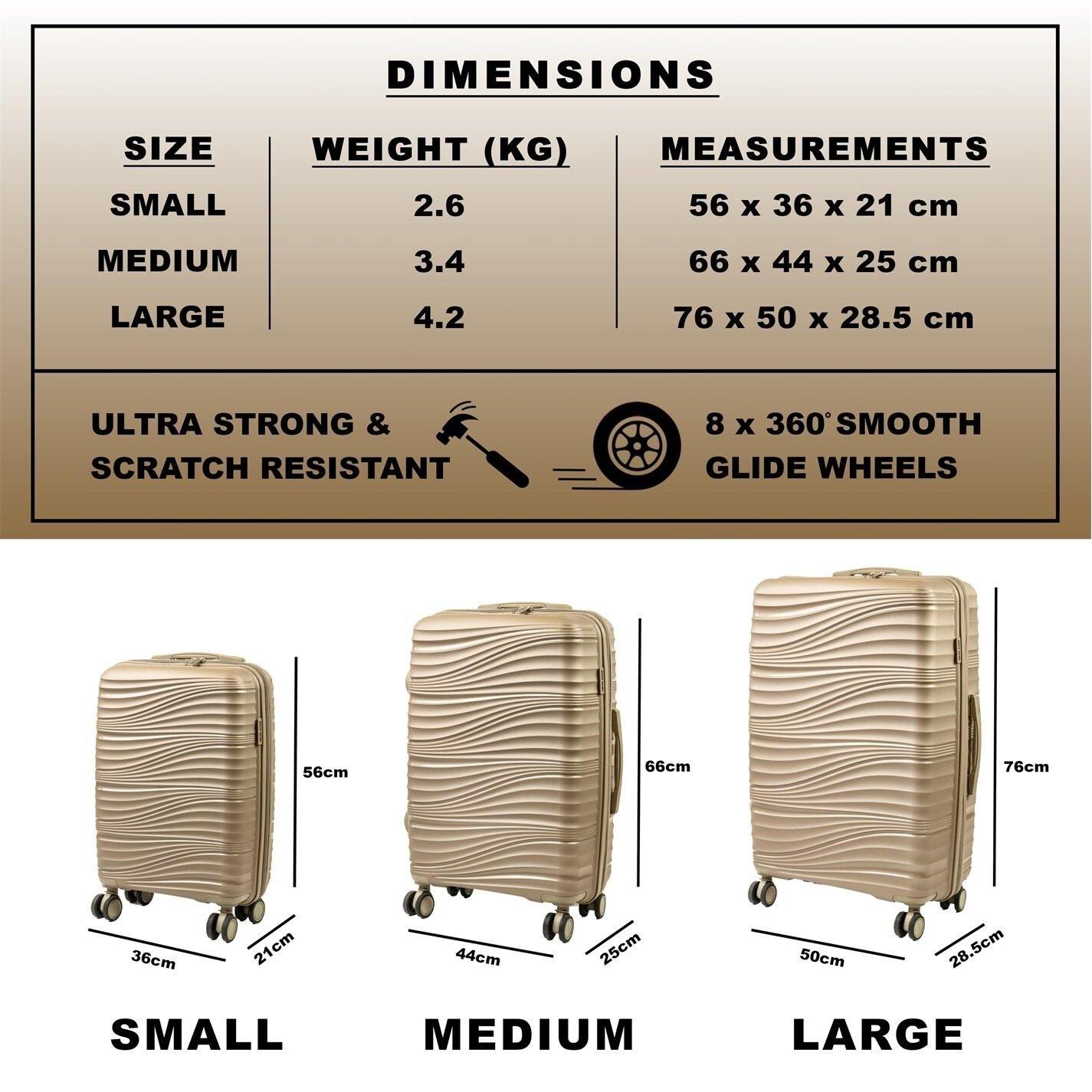Champagne Cl901 - Pierre Cardin - Riviera Hard Shell Travel Suitcase Wheeled Luggage - 3