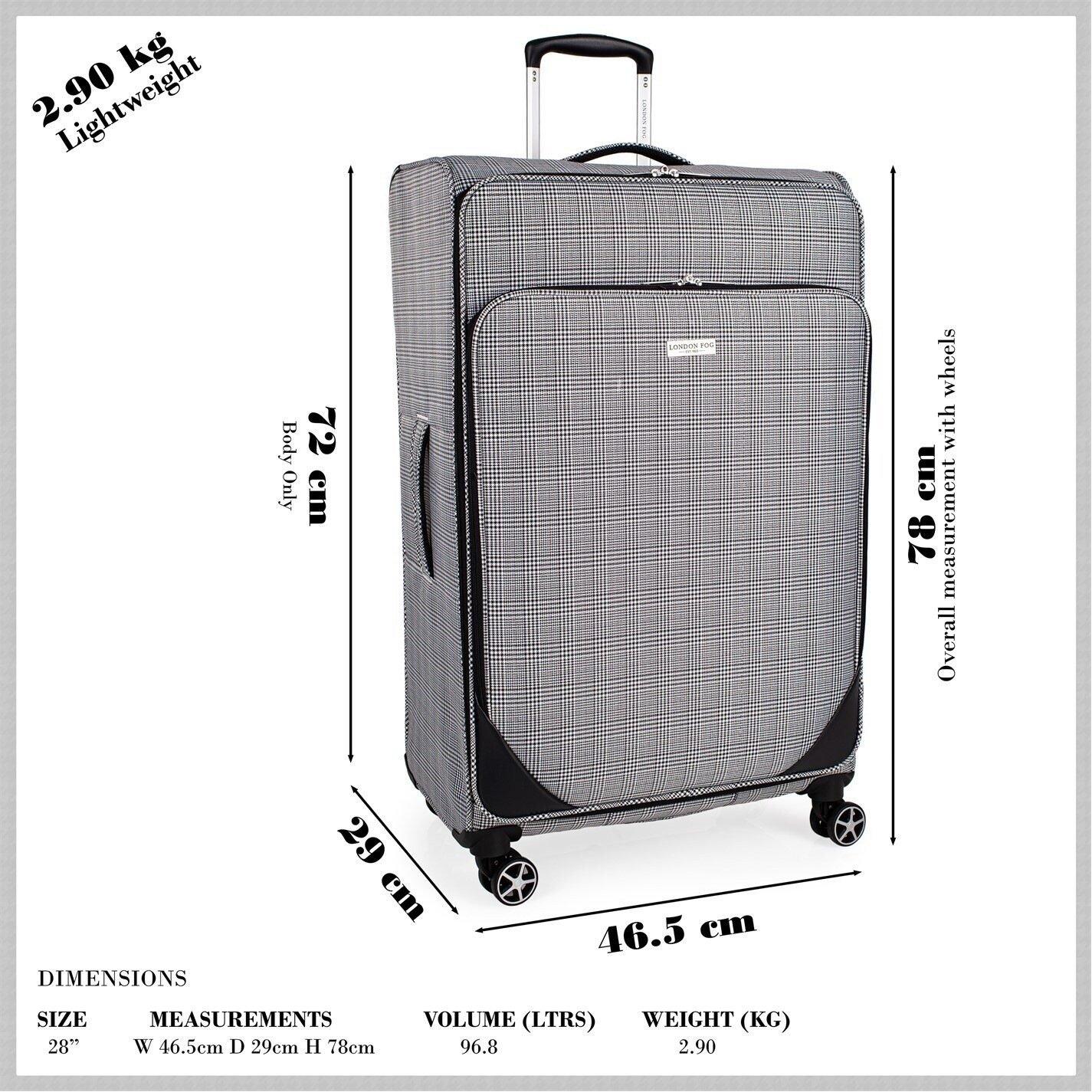 Black Lfl004-01 - London Fog - The Newbury Soft Shell Hold Luggage and Cabin Case - 2