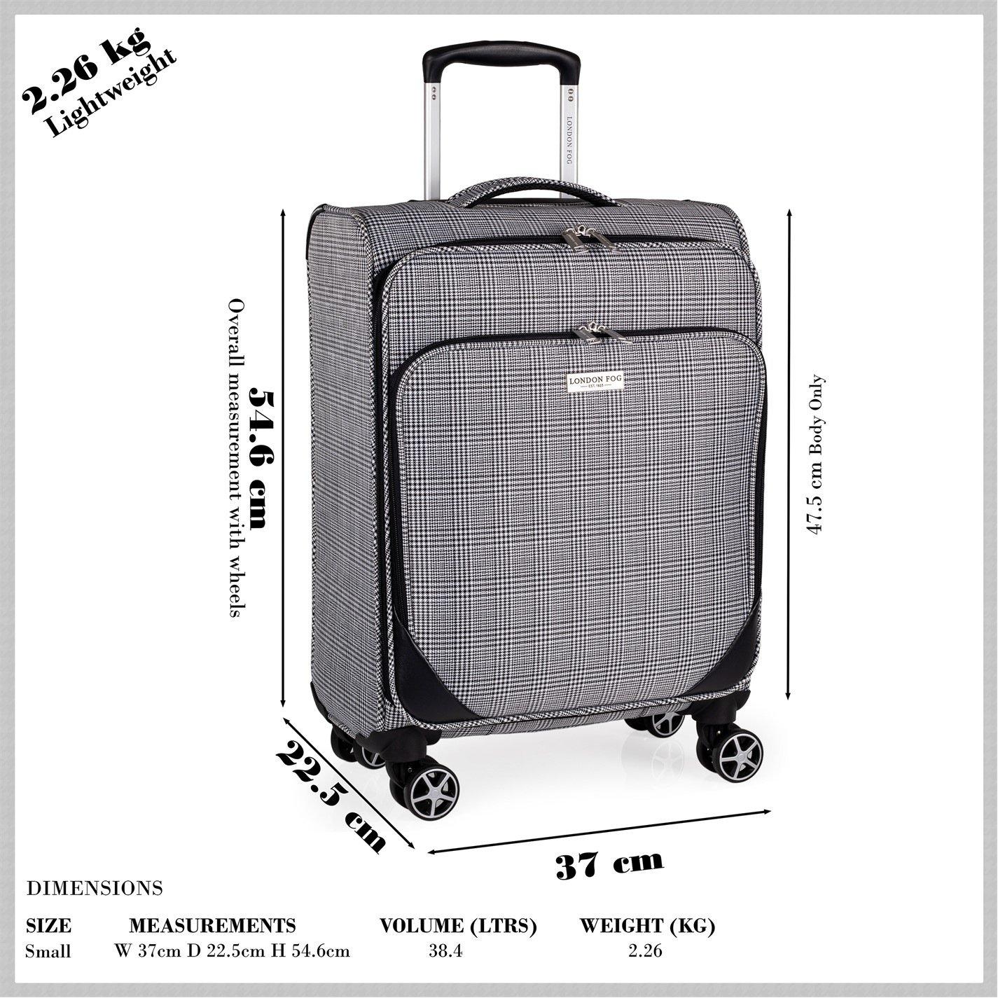 Black Lfl004-01 - London Fog - The Newbury Soft Shell Hold Luggage and Cabin Case - 4