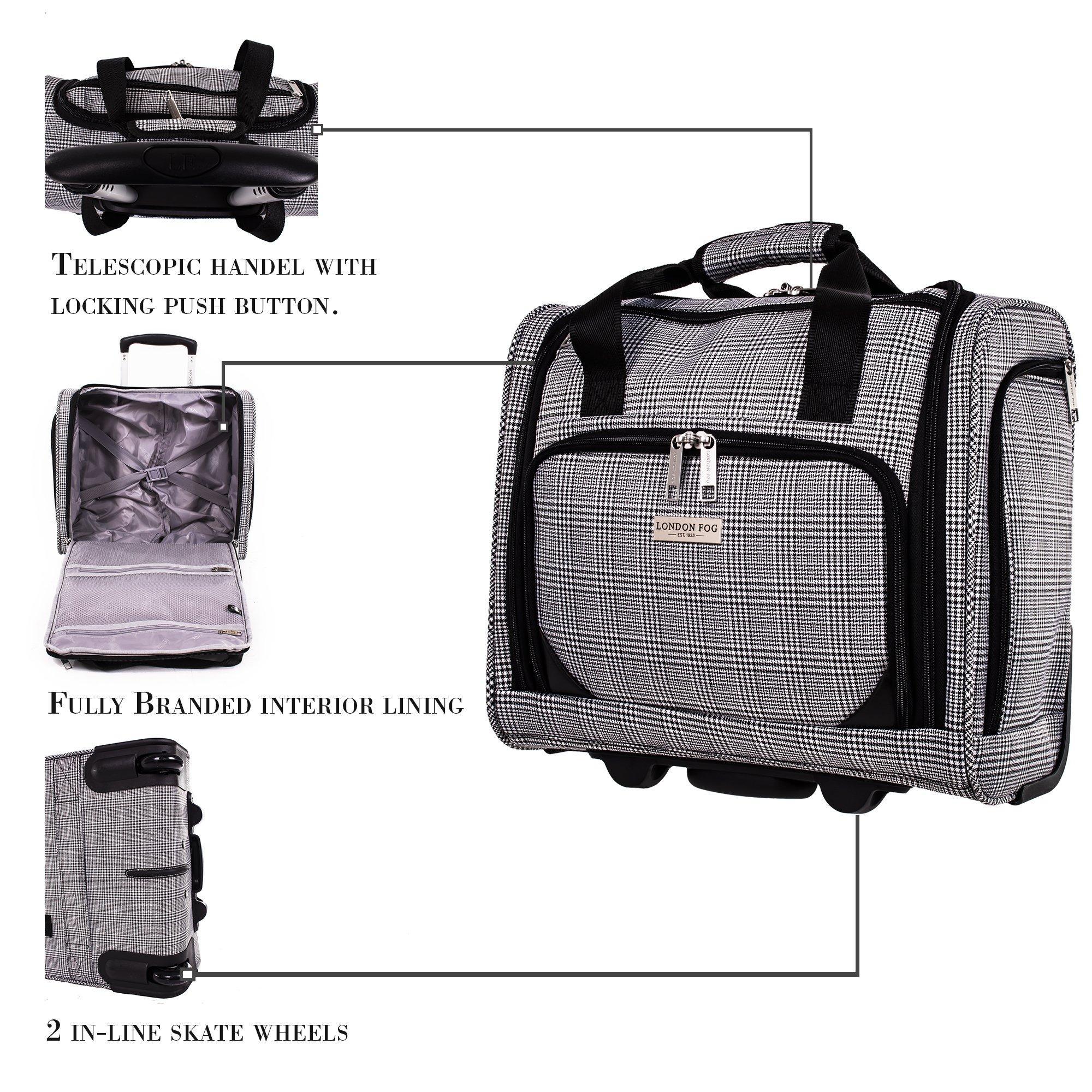 Black Lfl004-01 - London Fog - The Newbury Soft Shell Hold Luggage and Cabin Case - 9