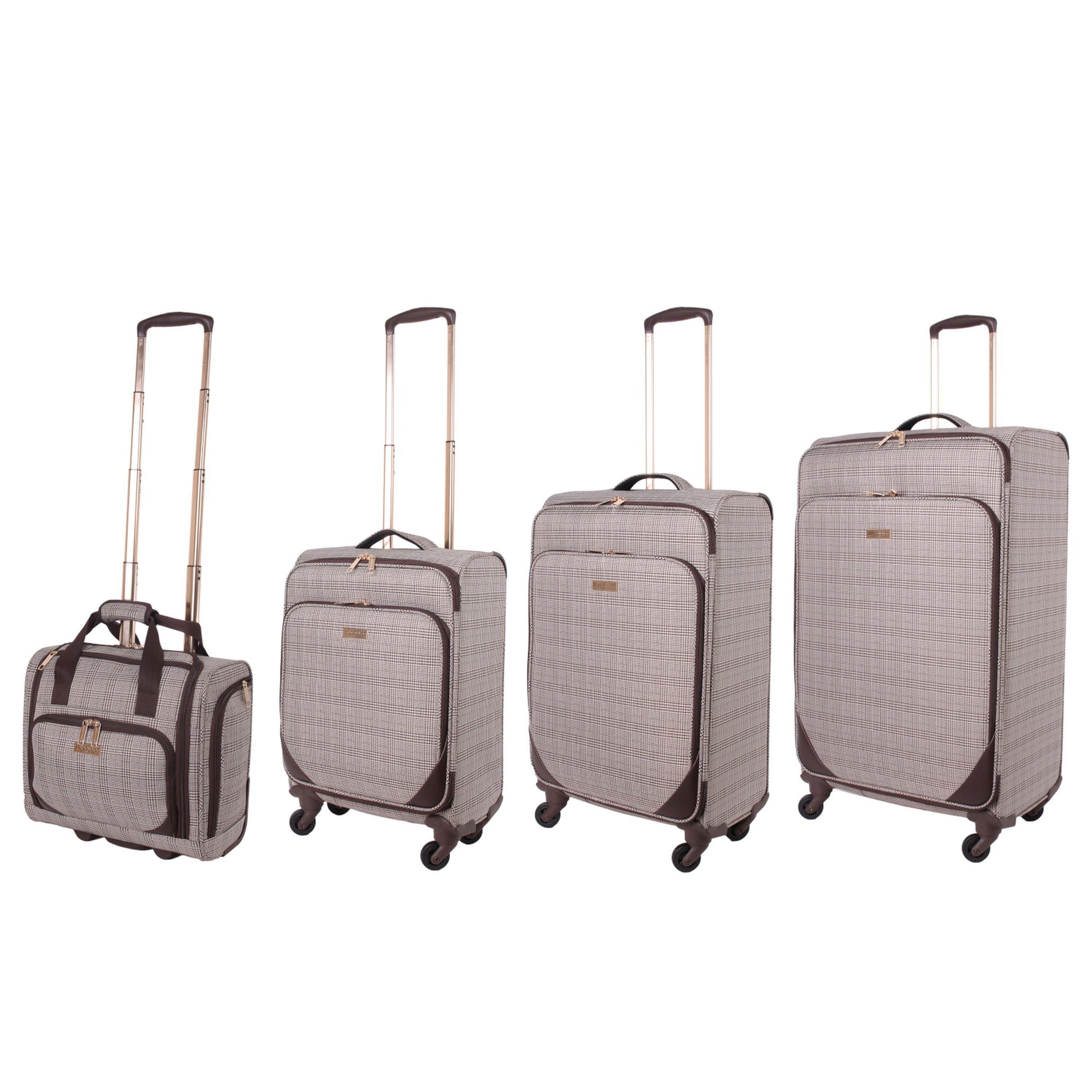 Brown Lfl003-04 - London Fog - Camberley Soft Shell Suitcase Luggage with Wheels - 11