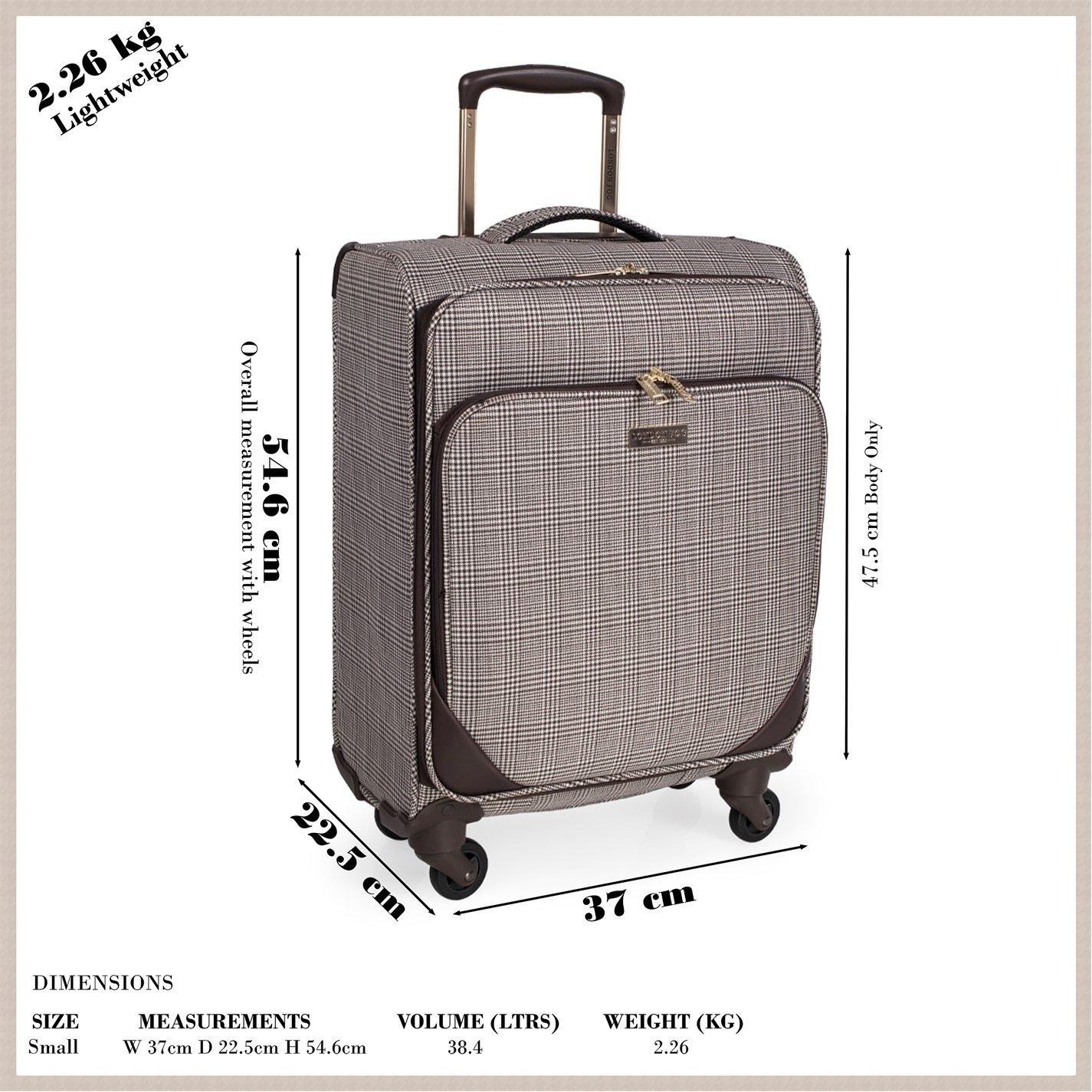 Brown Lfl003-04 - London Fog - Camberley Soft Shell Suitcase Luggage with Wheels - 4