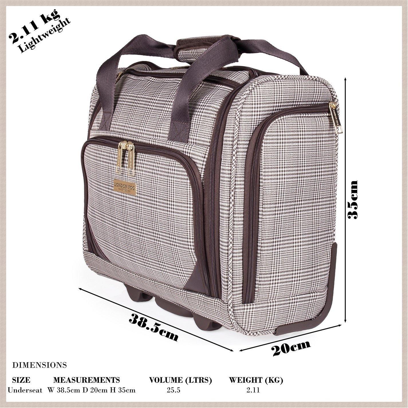 Brown Lfl003-04 - London Fog - Camberley Soft Shell Suitcase Luggage with Wheels - 5