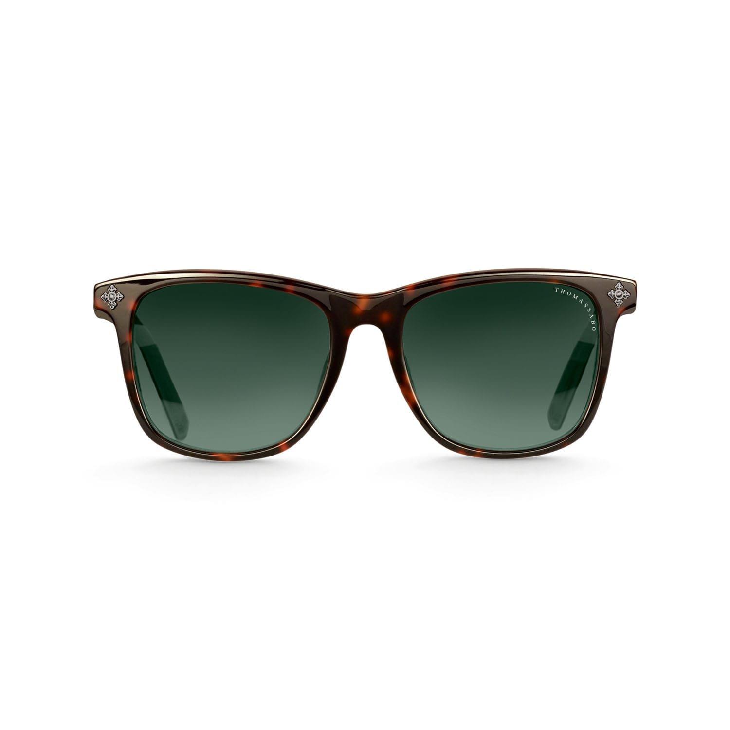 Brown - Thomas Sabo - Marlon Square Cross Havana Sunglasses - 4