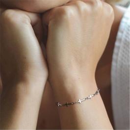 Aye Do Cross Chain Silver Bracelet 6562-NP