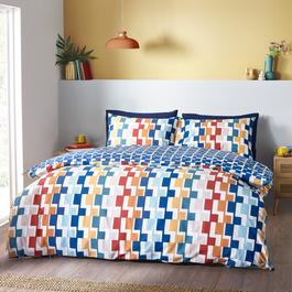 Catherine Lansfield Bryson Geo Reversible Duvet Cover Set