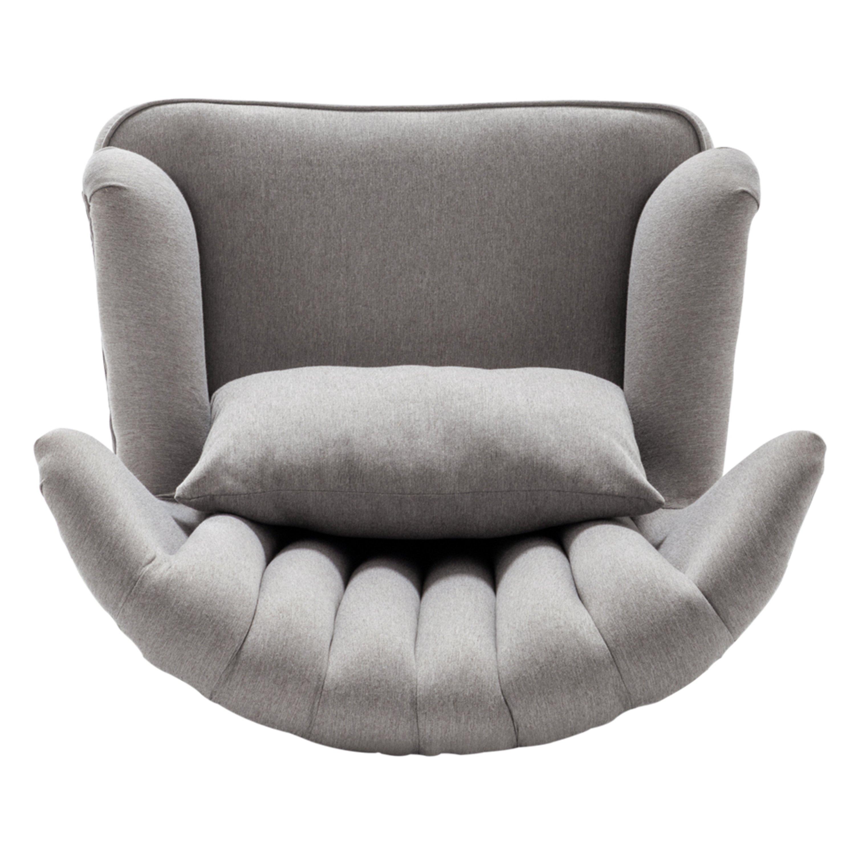 Grey - Kabinet UK - Contemporary Wing Back Armchair and Ottoman Set - 6