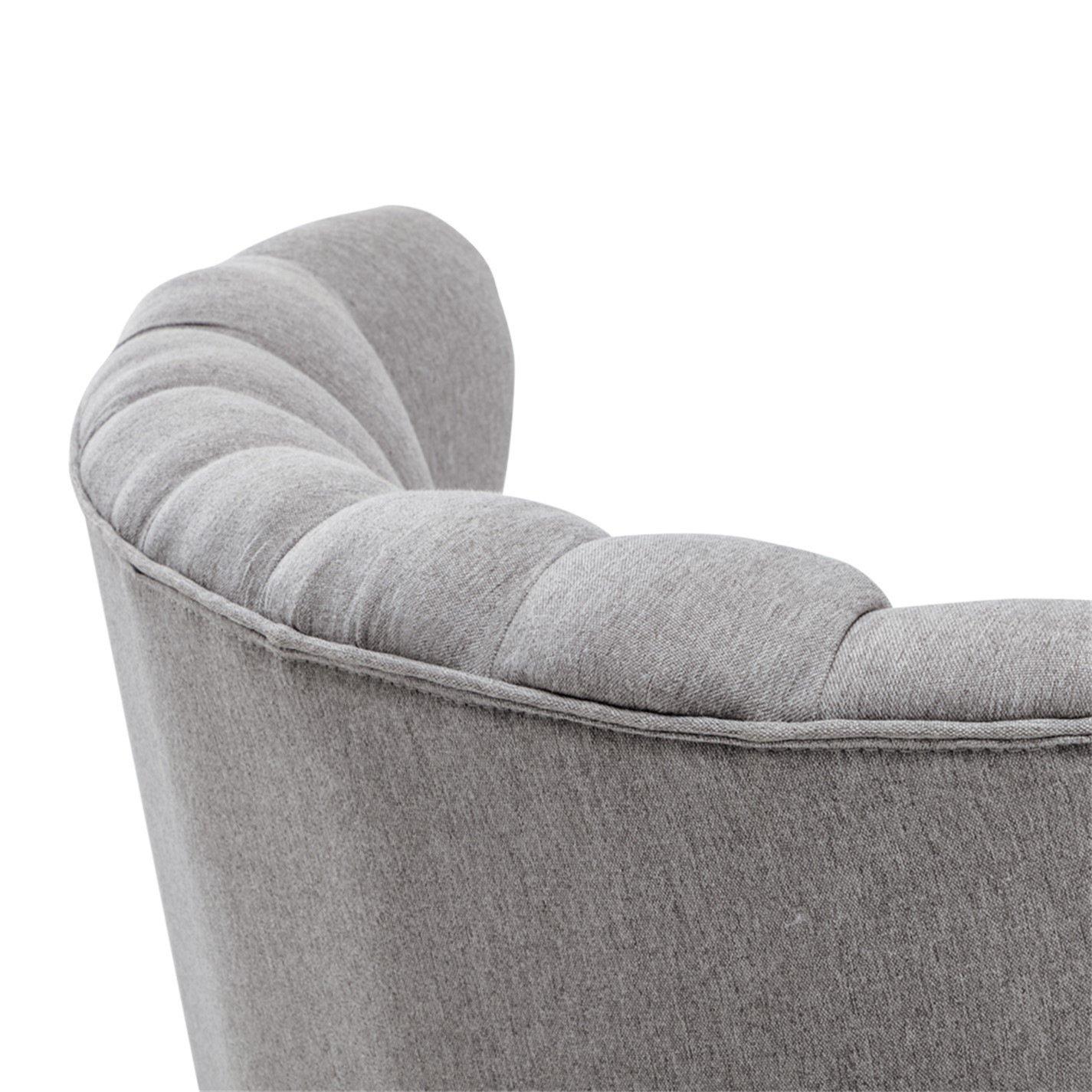 Grey - Kabinet UK - Contemporary Wing Back Armchair and Ottoman Set - 8