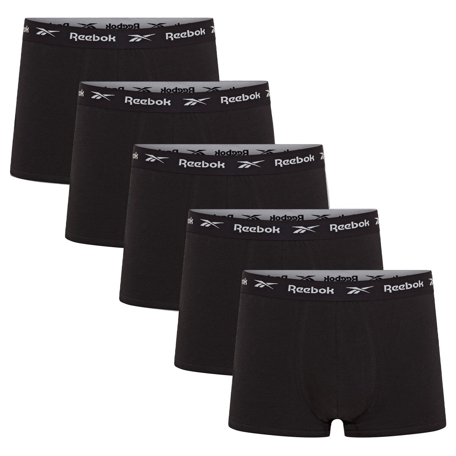 Reebok Men's 5 Pack Trunks - Black - Small