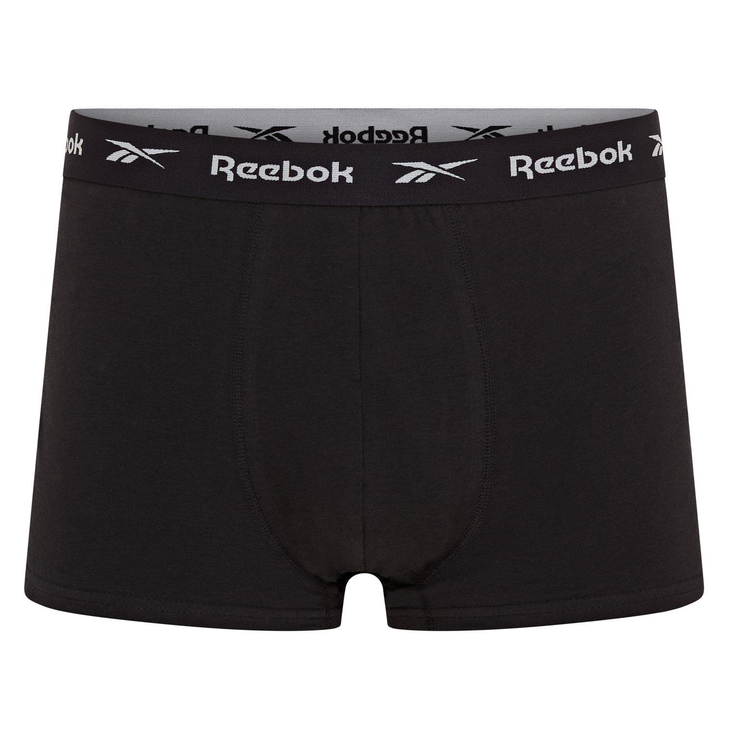Preto/Branco/Cinza/Azul Escuro - Reebok - Mens 5 Pack Trunks - 2