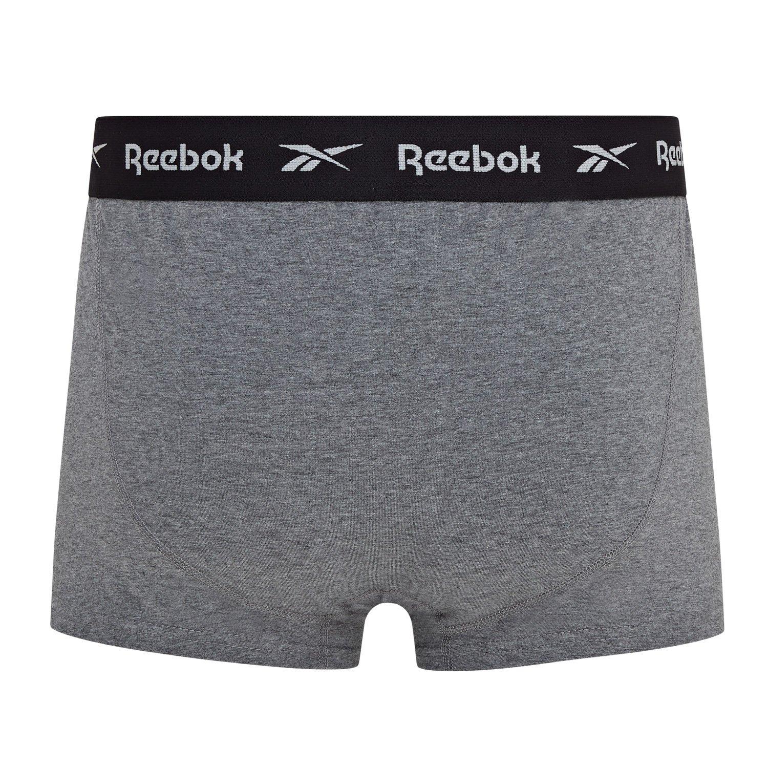 Preto/Branco/Cinza/Azul Escuro - Reebok - Mens 5 Pack Trunks - 11