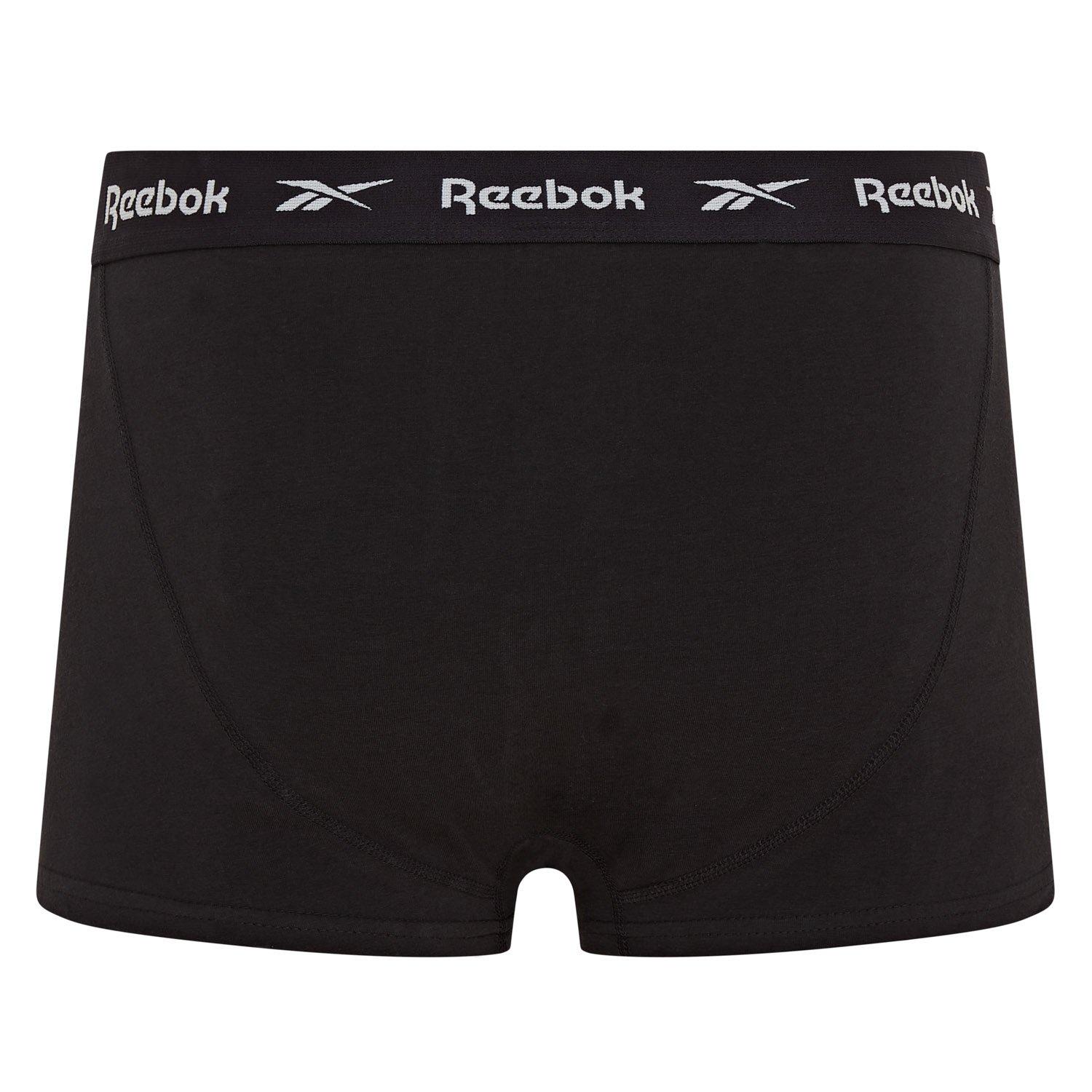 Preto/Branco/Cinza/Azul Escuro - Reebok - Mens 5 Pack Trunks - 3
