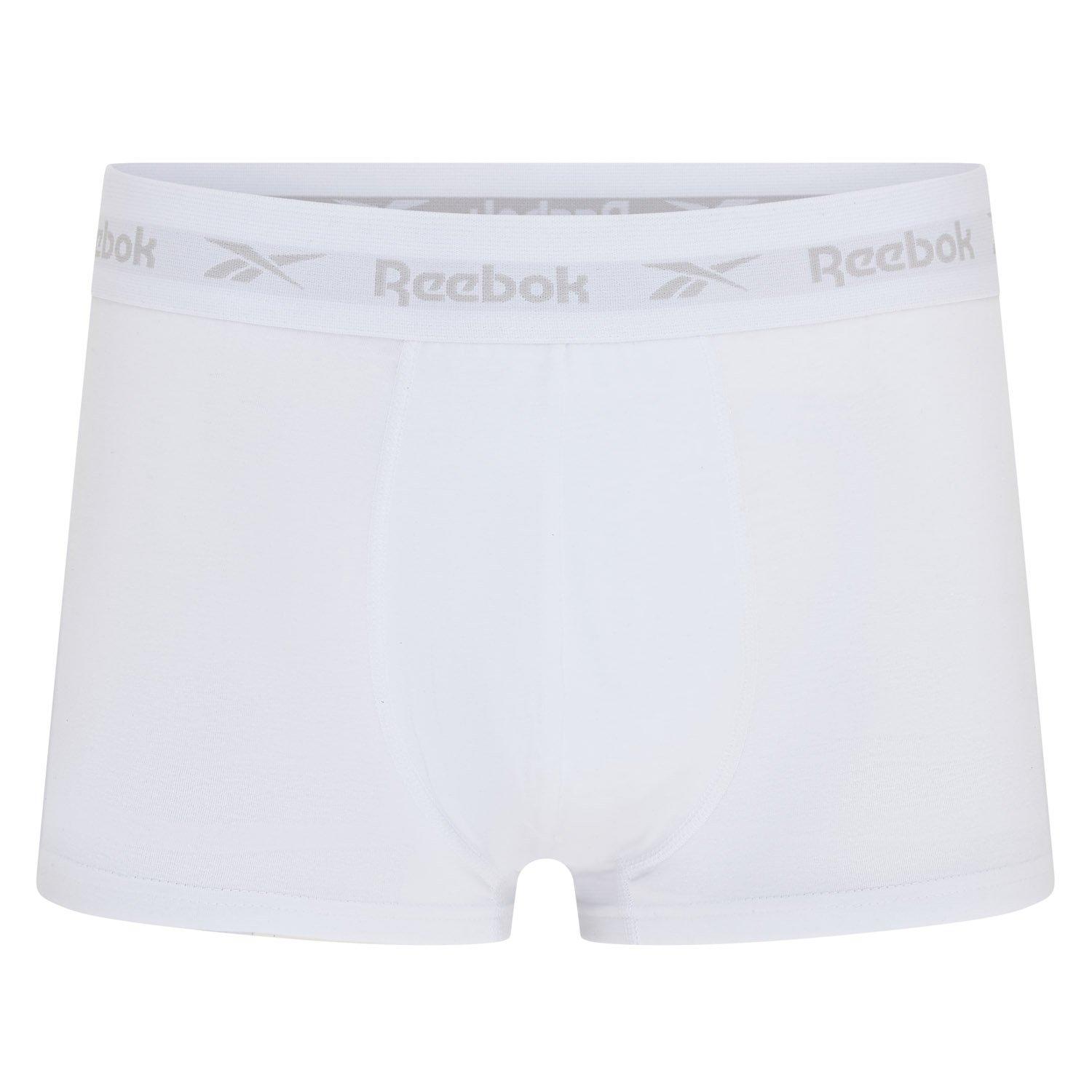 Preto/Branco/Cinza/Azul Escuro - Reebok - Mens 5 Pack Trunks - 4
