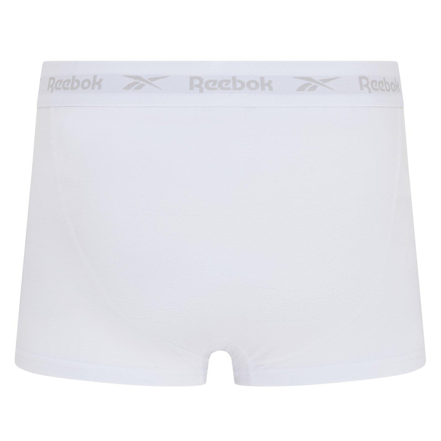 Preto/Branco/Cinza/Azul Escuro - Reebok - Mens 5 Pack Trunks - 5