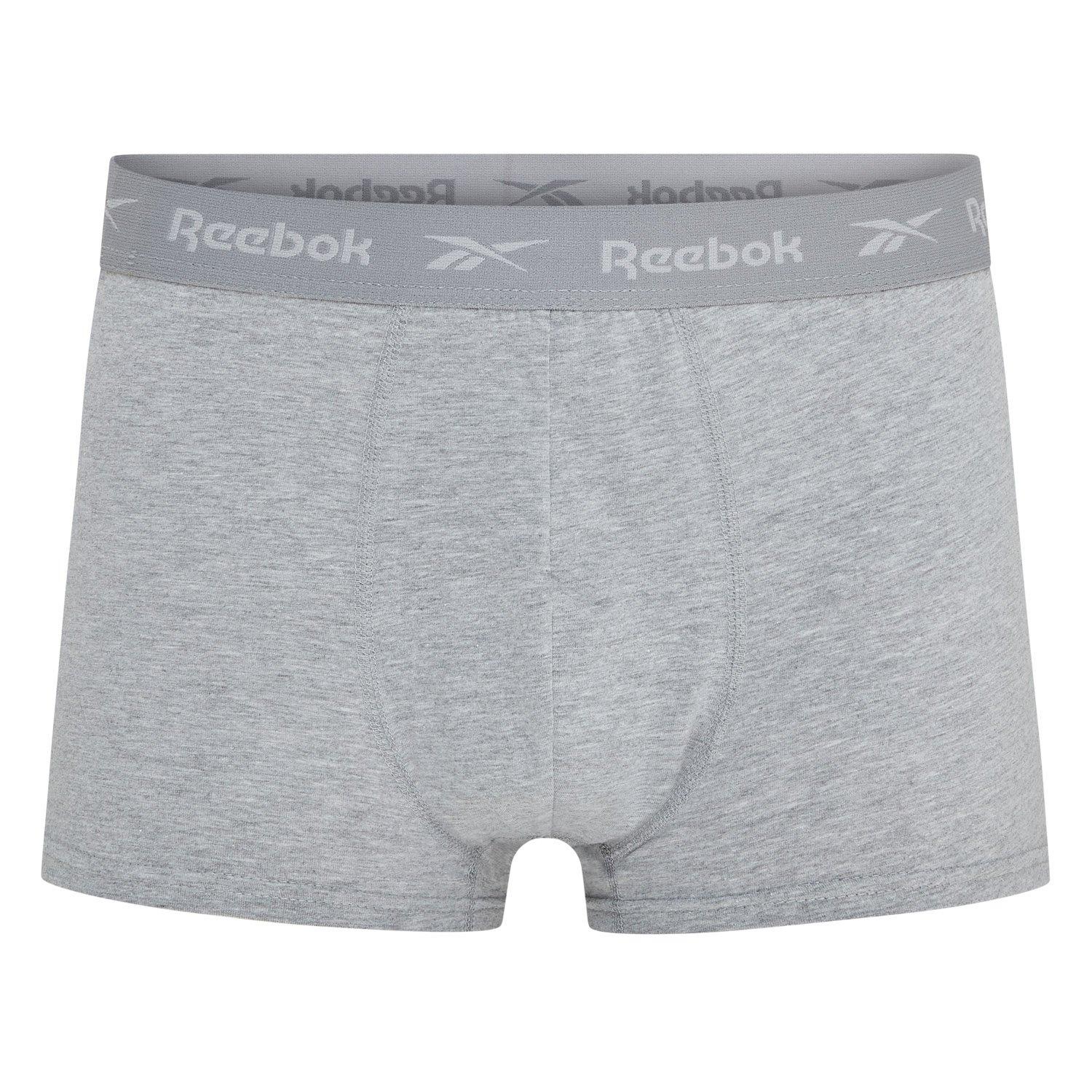 Preto/Branco/Cinza/Azul Escuro - Reebok - Mens 5 Pack Trunks - 6