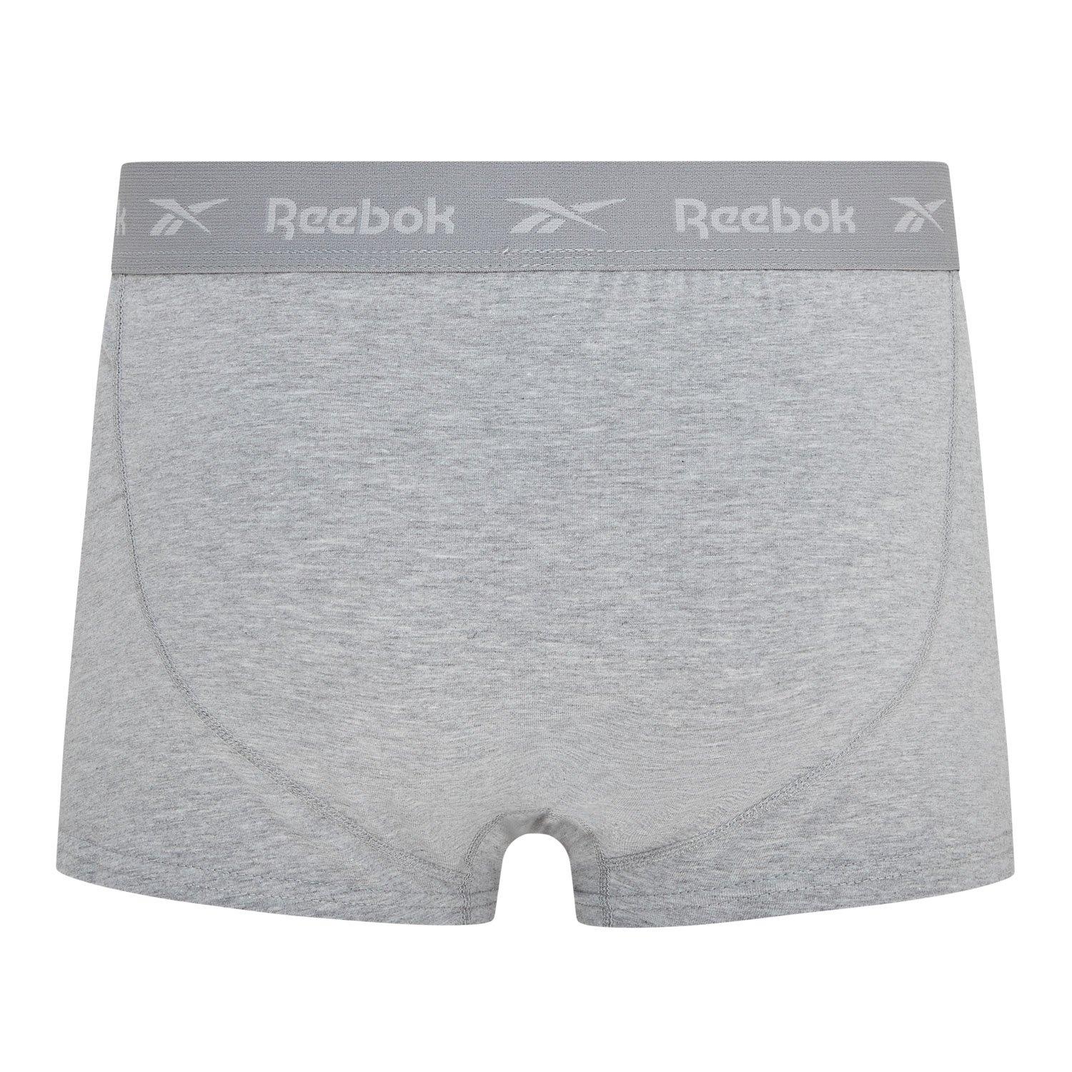 Preto/Branco/Cinza/Azul Escuro - Reebok - Mens 5 Pack Trunks - 7