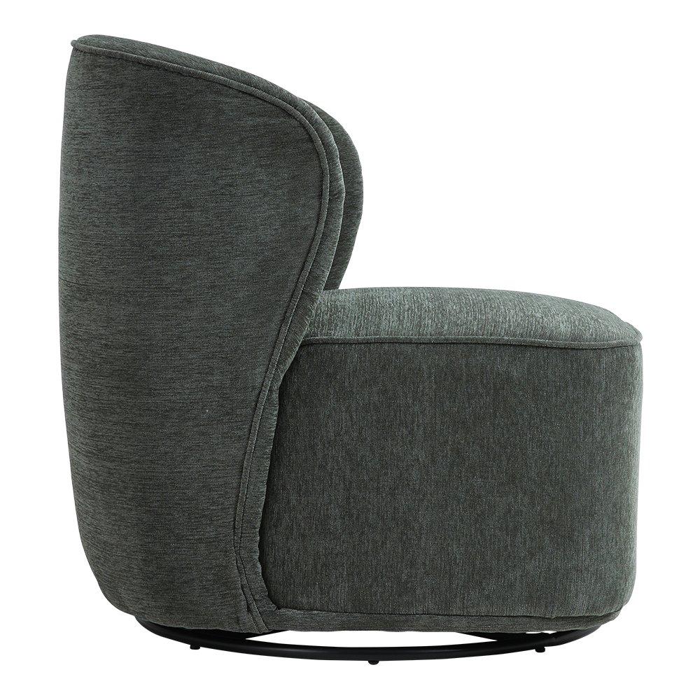 Dark Green - Kabinet UK - Chic Upholstered Swivel Chair - 4