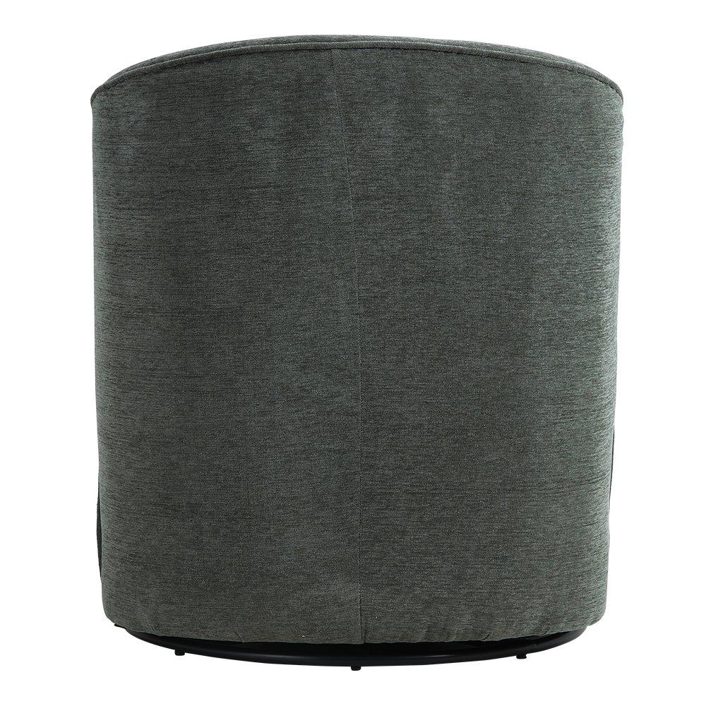 Dark Green - Kabinet UK - Chic Upholstered Swivel Chair - 5