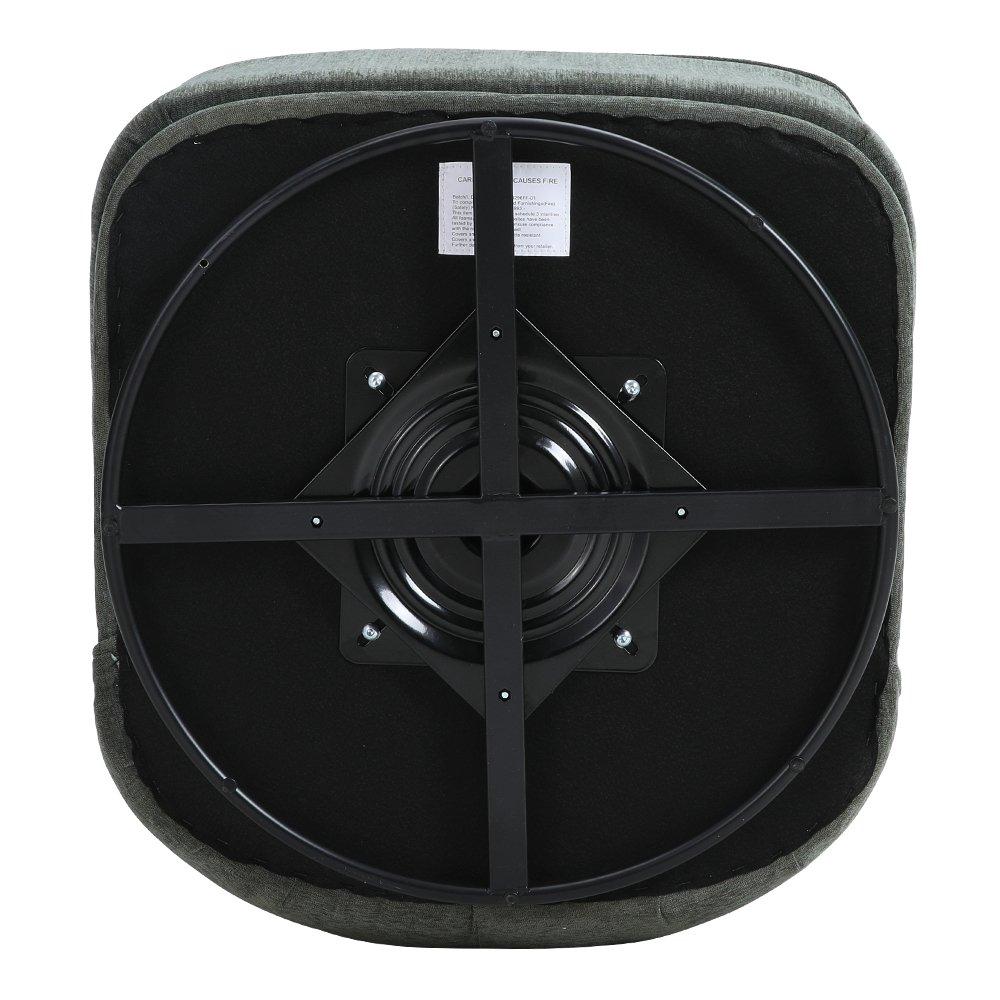 Dark Green - Kabinet UK - Chic Upholstered Swivel Chair - 6