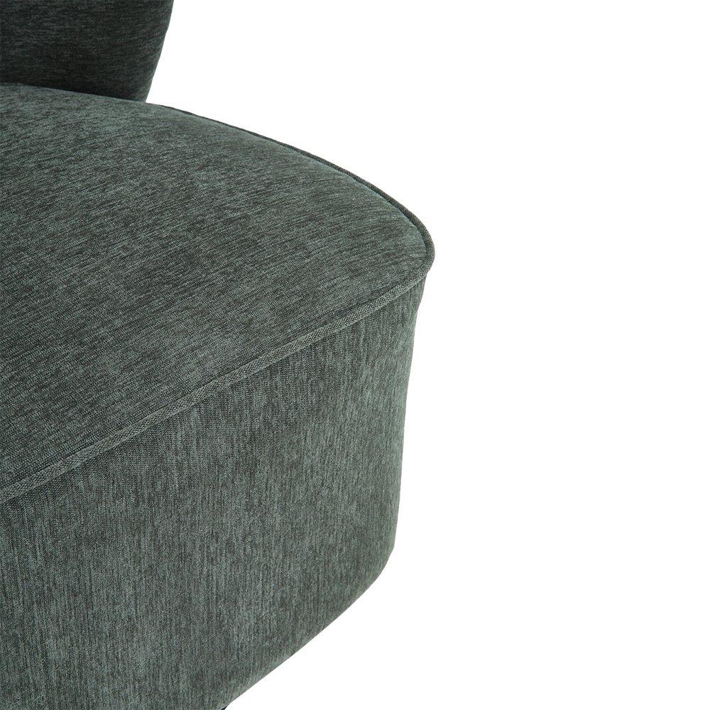 Dark Green - Kabinet UK - Chic Upholstered Swivel Chair - 8
