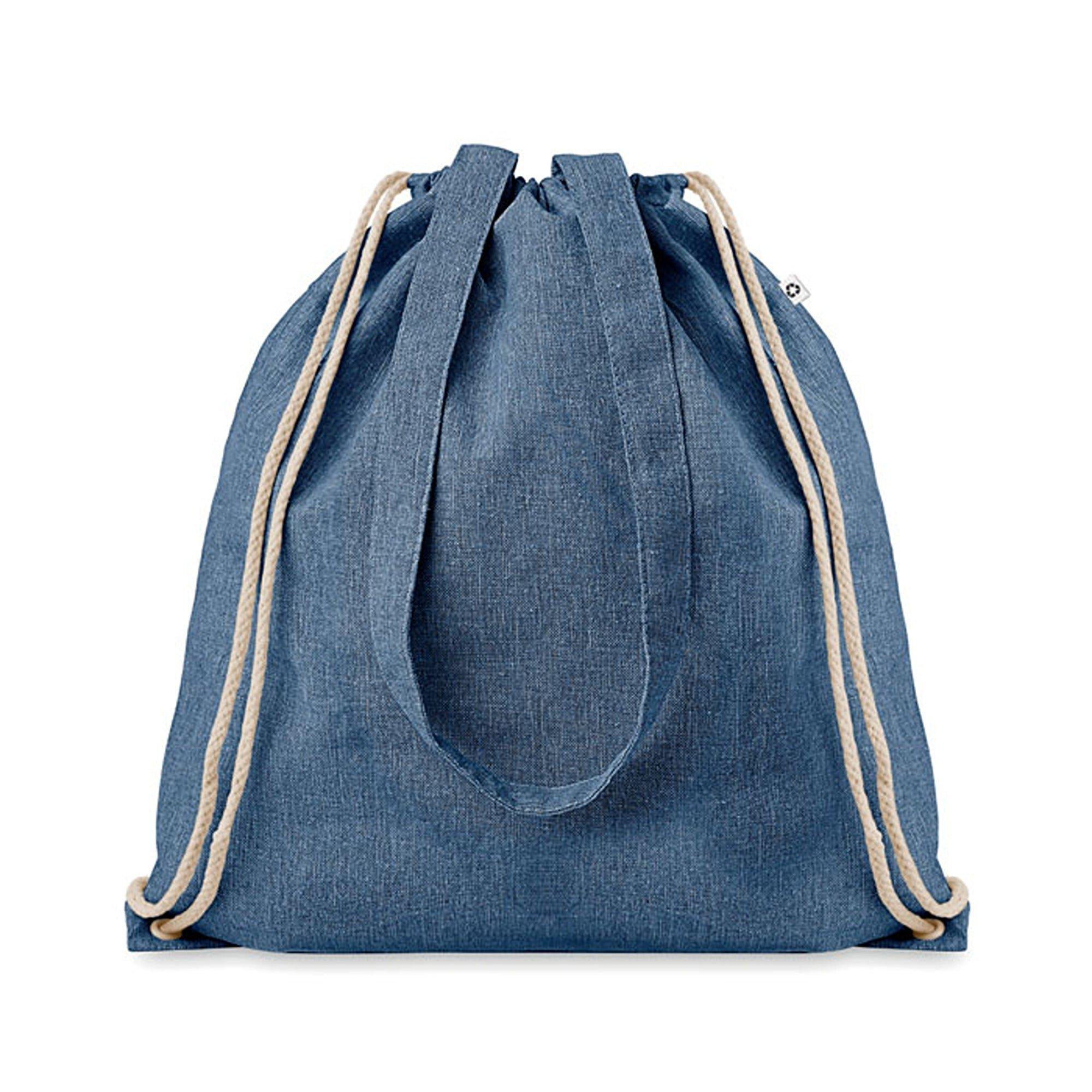 Treat Republic Blue Duo Drawstring Shopper Tote Bag - Royal Blue