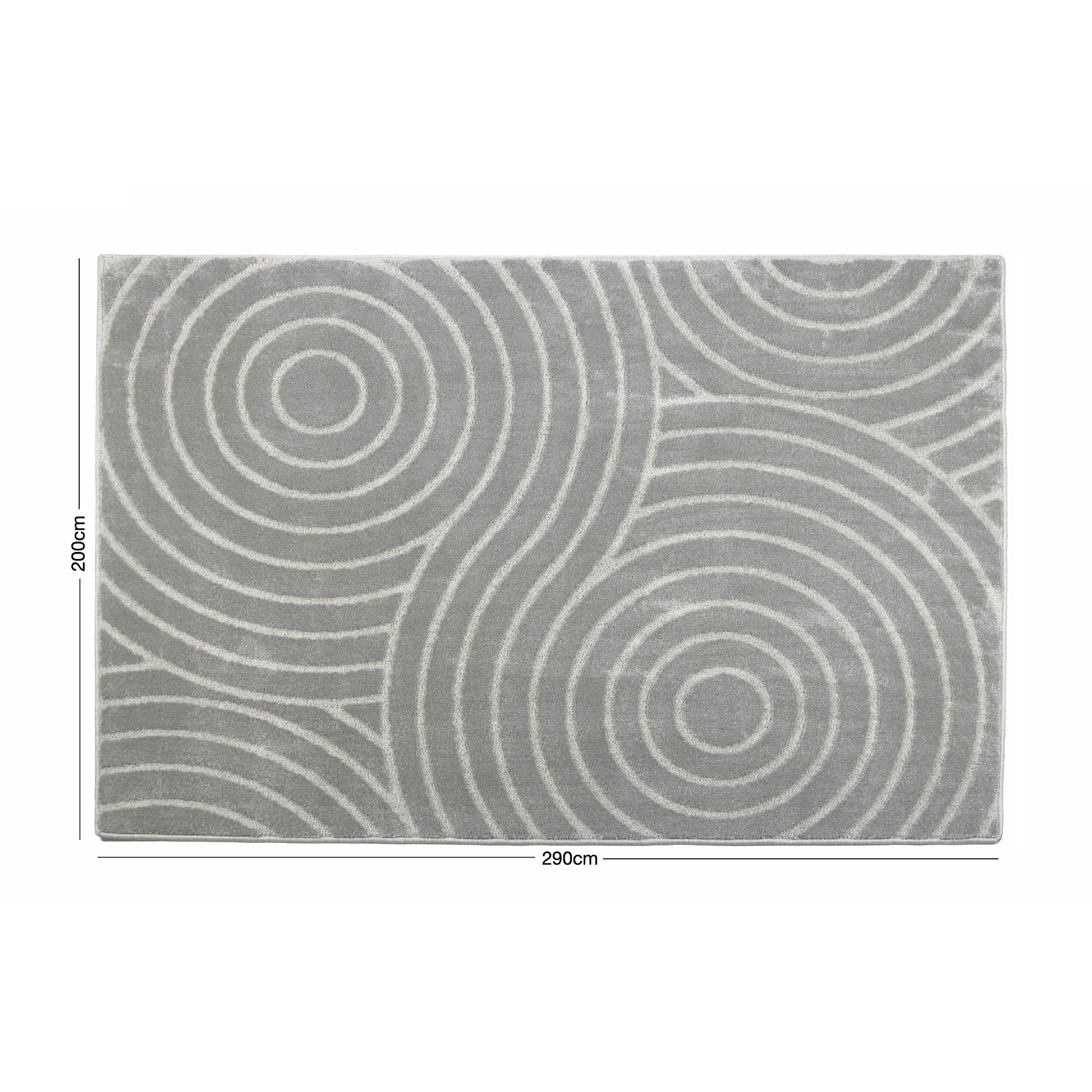 Grey - Arthouse - Rhythm Sculpt Grey 200 x 290cm Rug - 5