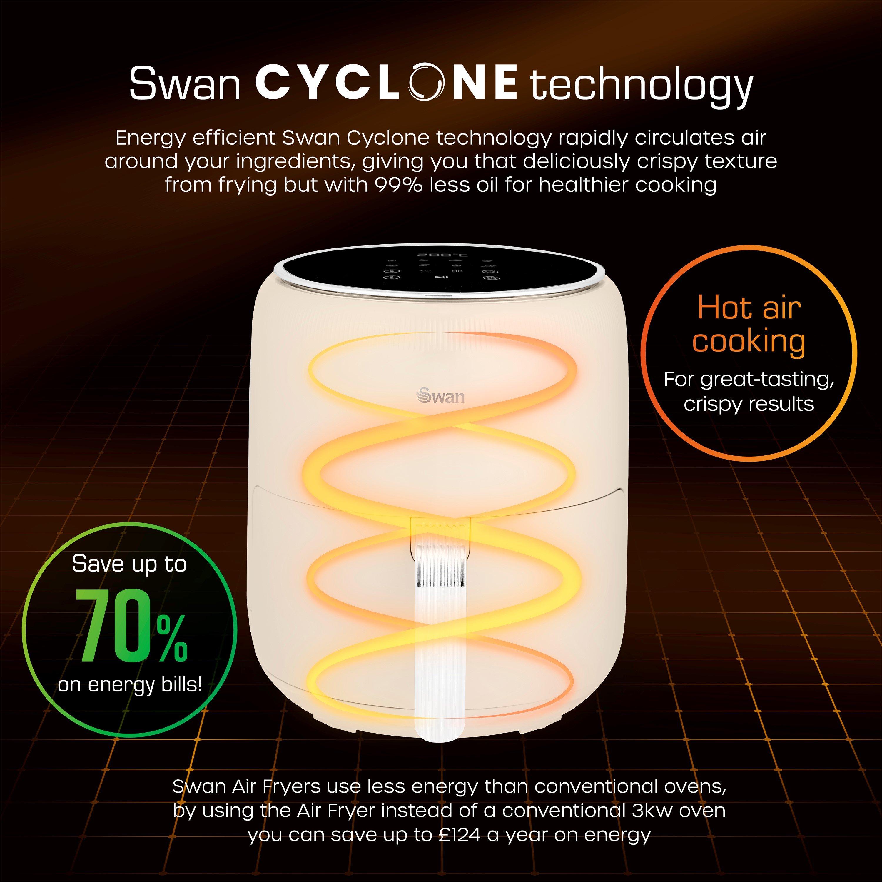 Cream - Swan - Swan Retro 4.5L Air Fryer - 3