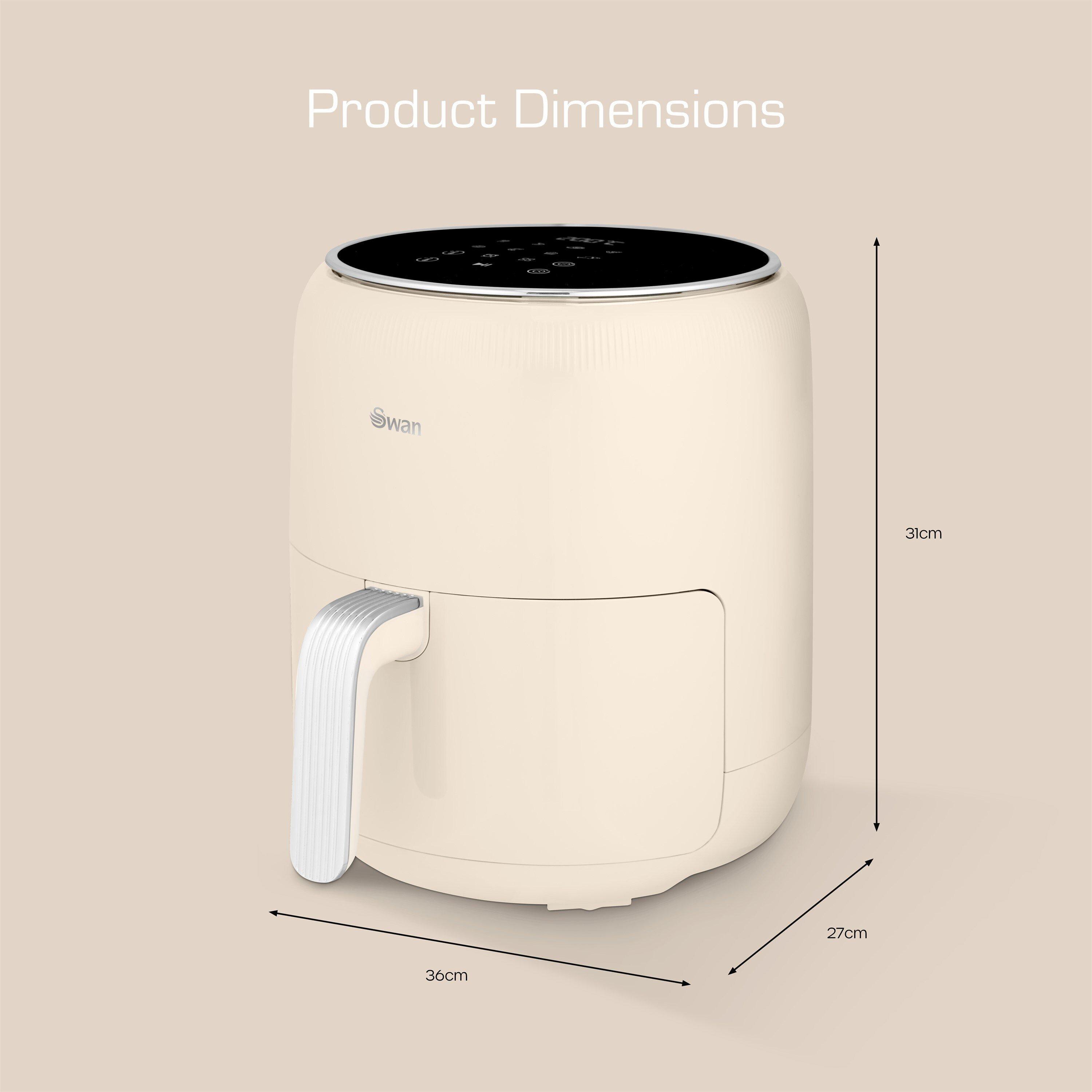 Cream - Swan - Swan Retro 4.5L Air Fryer - 6