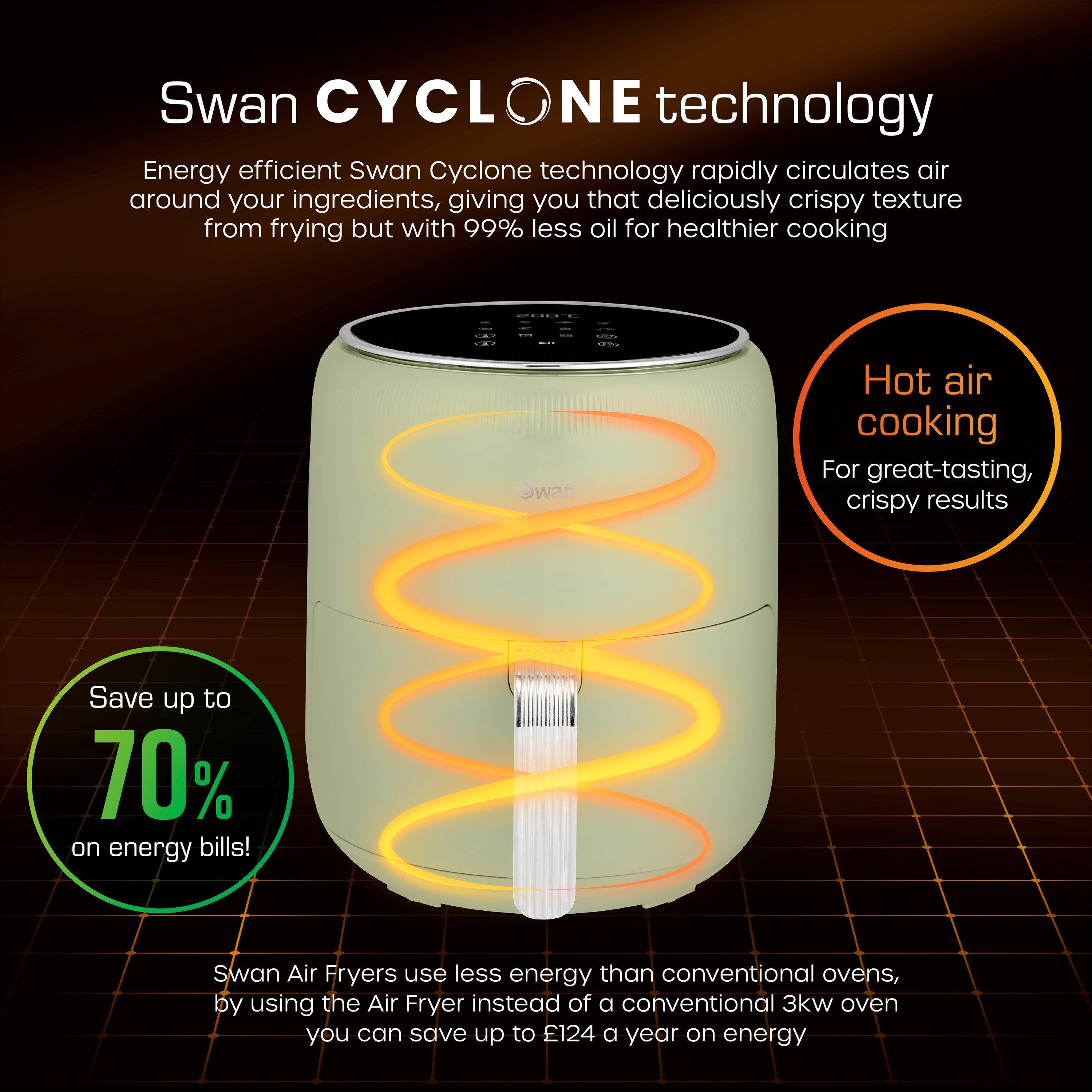 Green - Swan - Swan Retro 4.5L Air Fryer Green Digital - 3