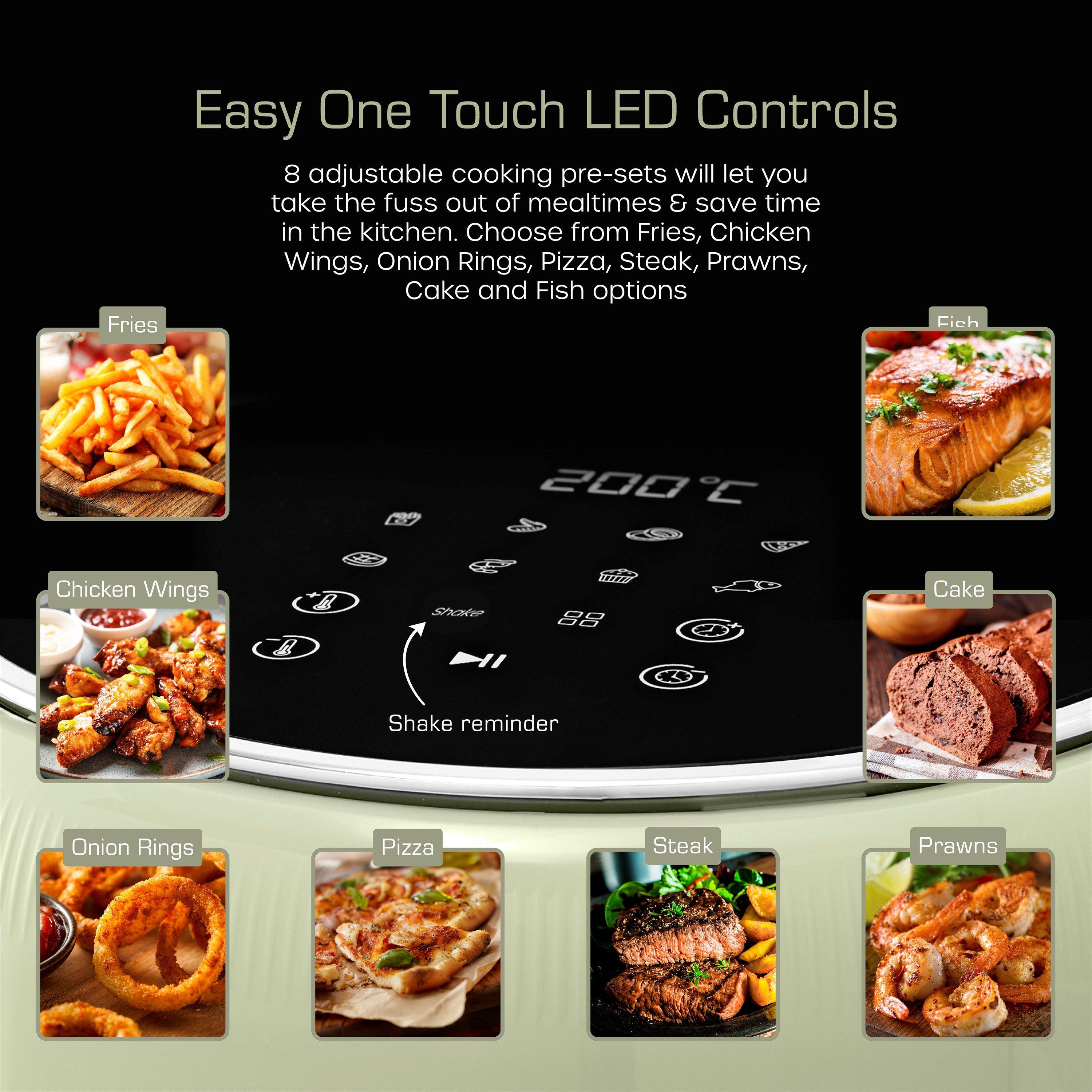 Green - Swan - Swan Retro 4.5L Air Fryer Green Digital - 5