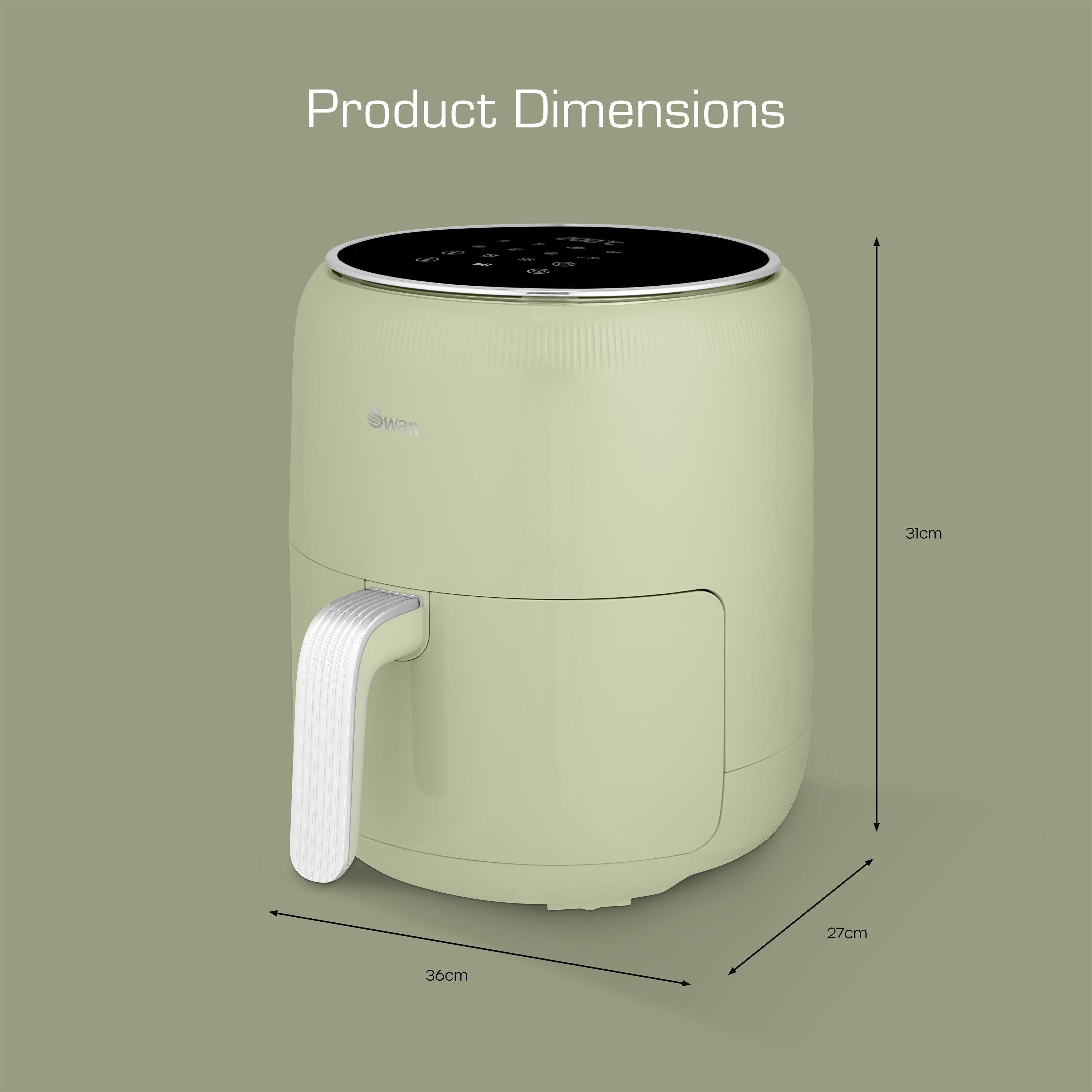 Green - Swan - Swan Retro 4.5L Air Fryer Green Digital - 6