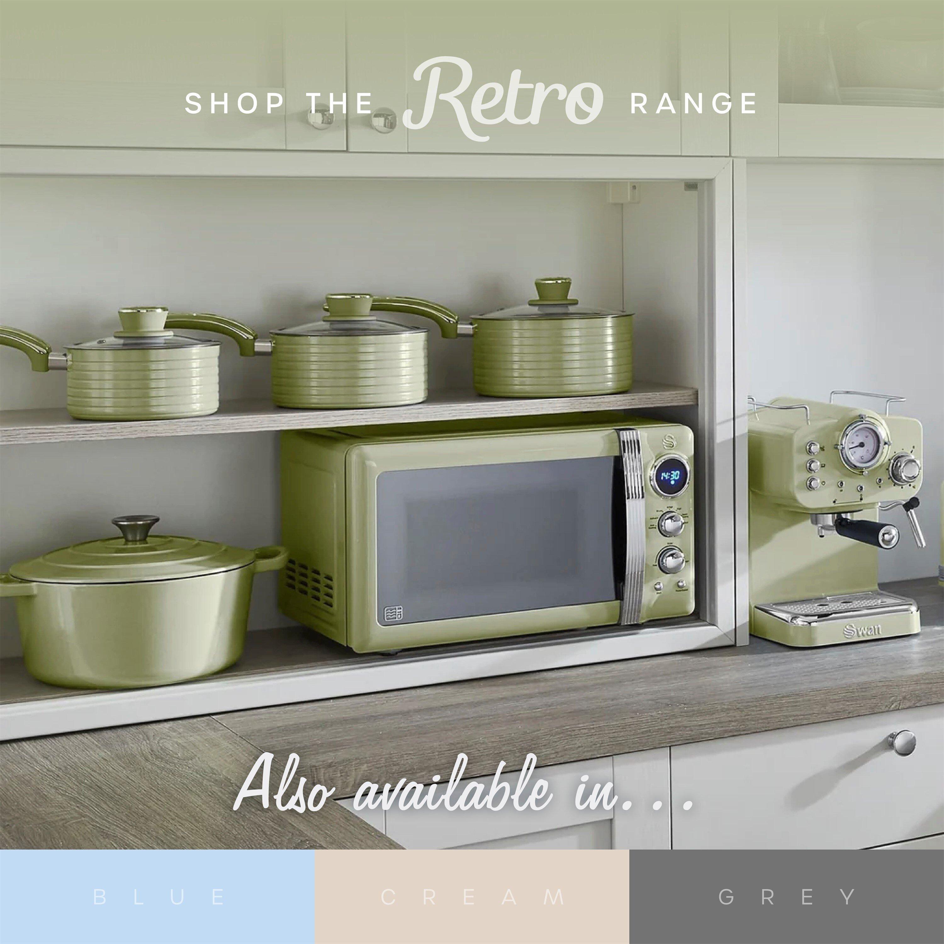 Green - Swan - Swan Retro 4.5L Air Fryer Green Digital - 9