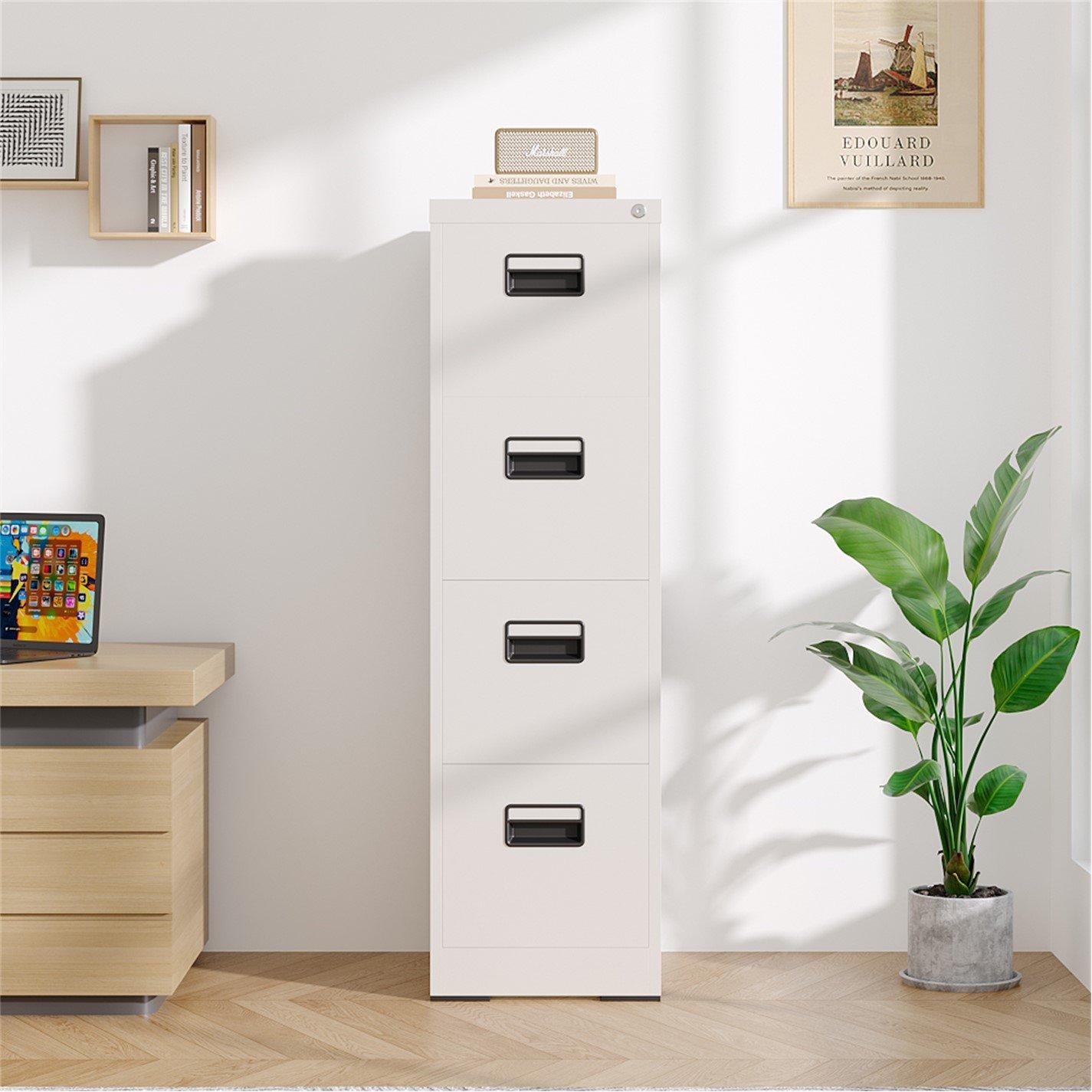 White - Kabinet UK - 4-Drawer Vertical File Cabinet with Interlock - 2