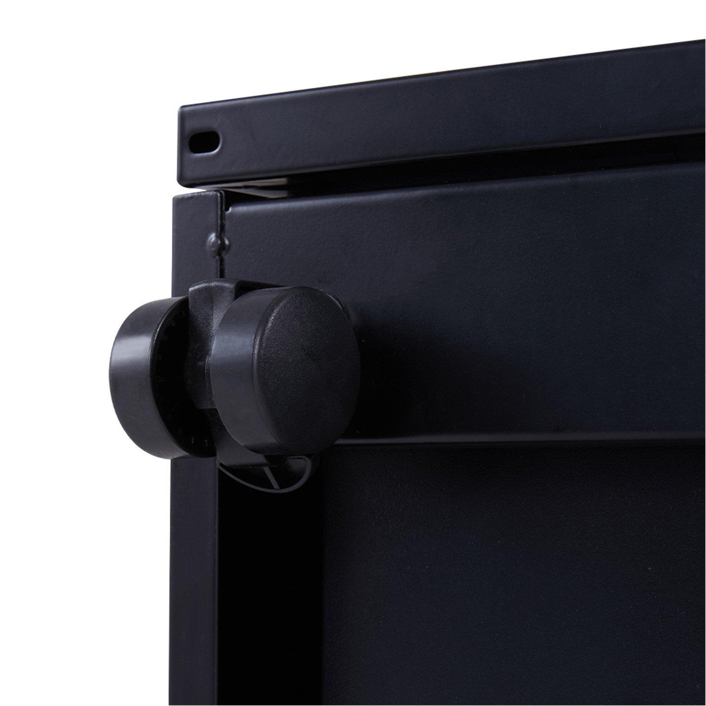 Black - Kabinet UK - 3-Drawer Black File Cabinet with Wheels - 7