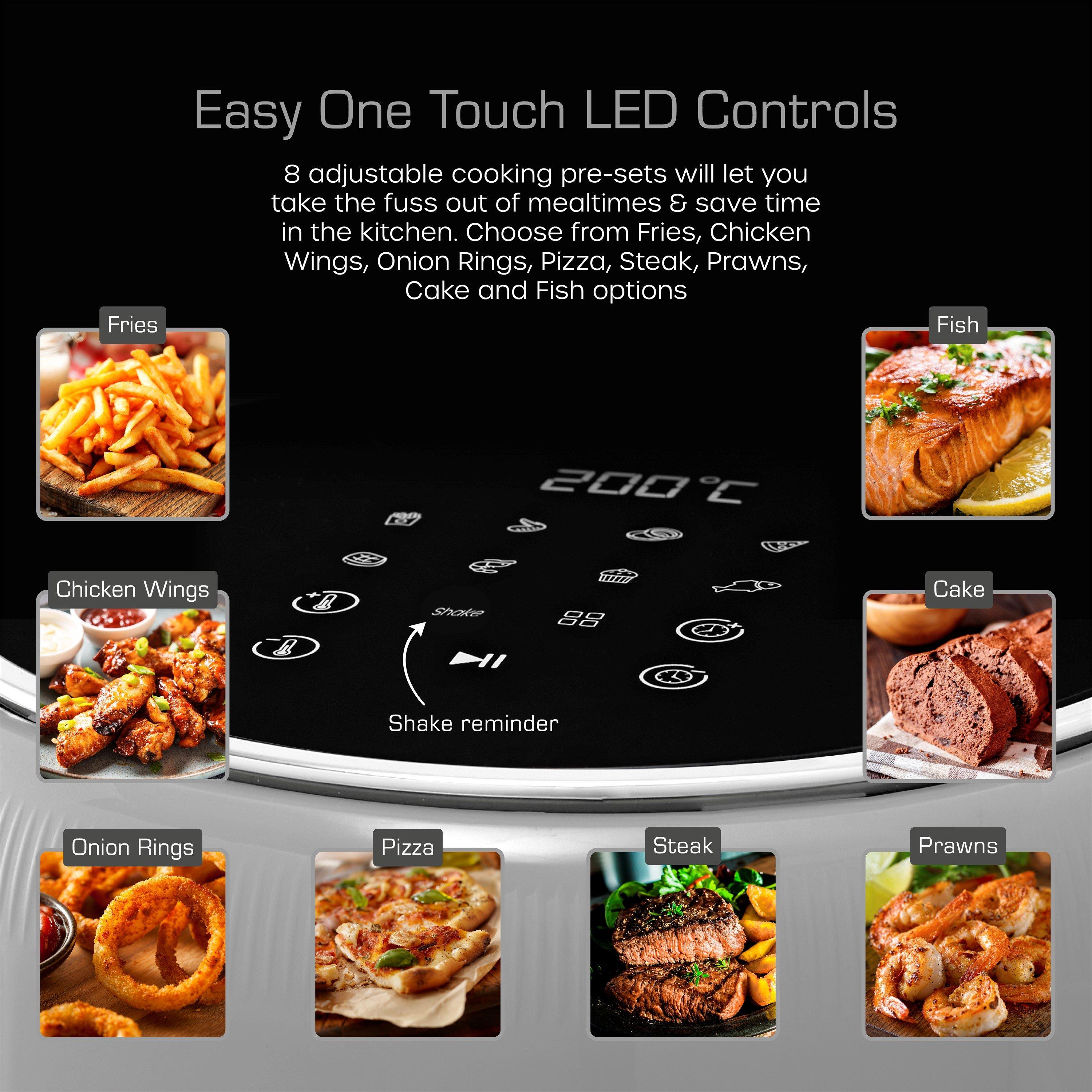 Grey - Swan - Swan Retro 4.5L Air Fryer Grey Digital - 5