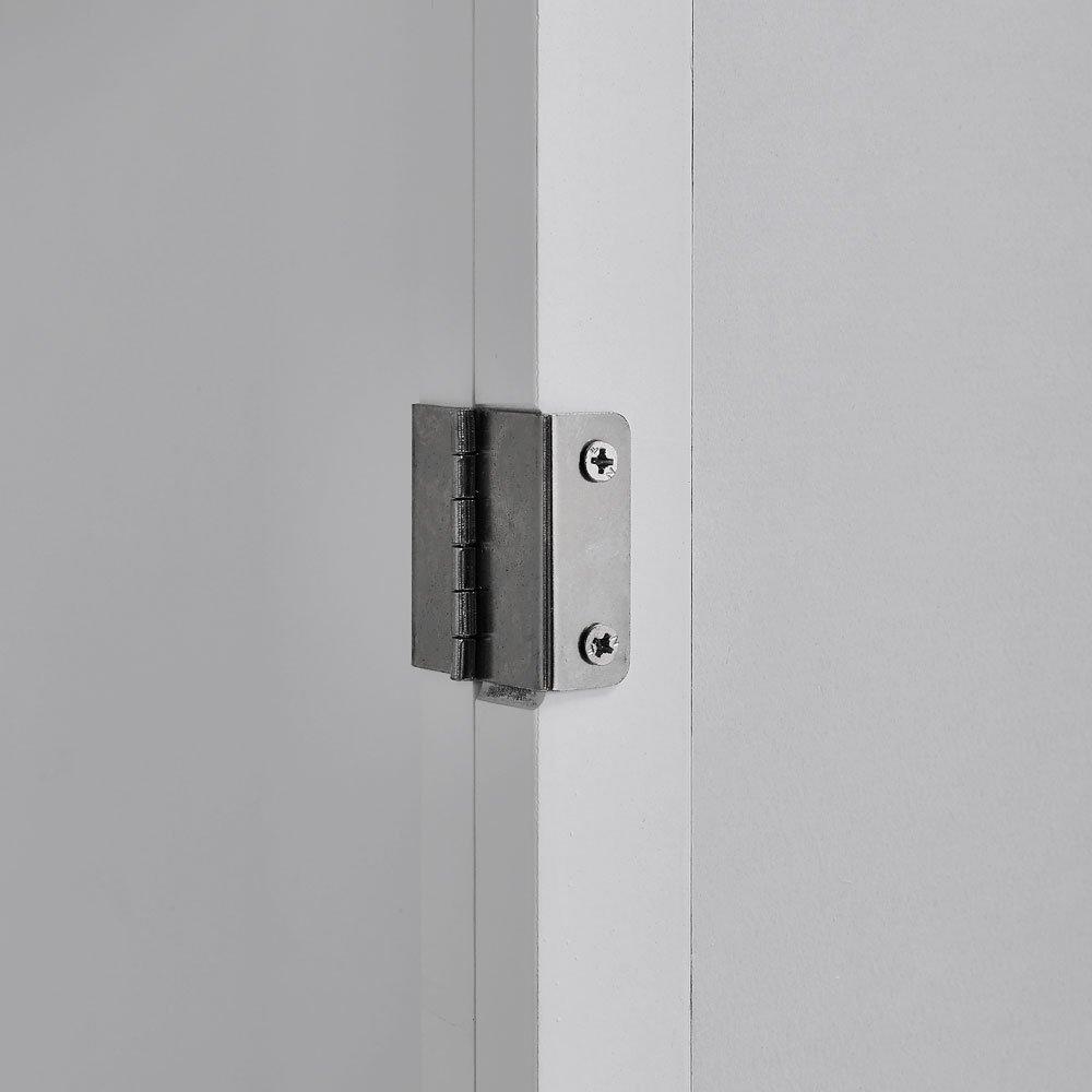 White - Kabinet UK - Slim White Tall Cabinet with Mirror Door - 6