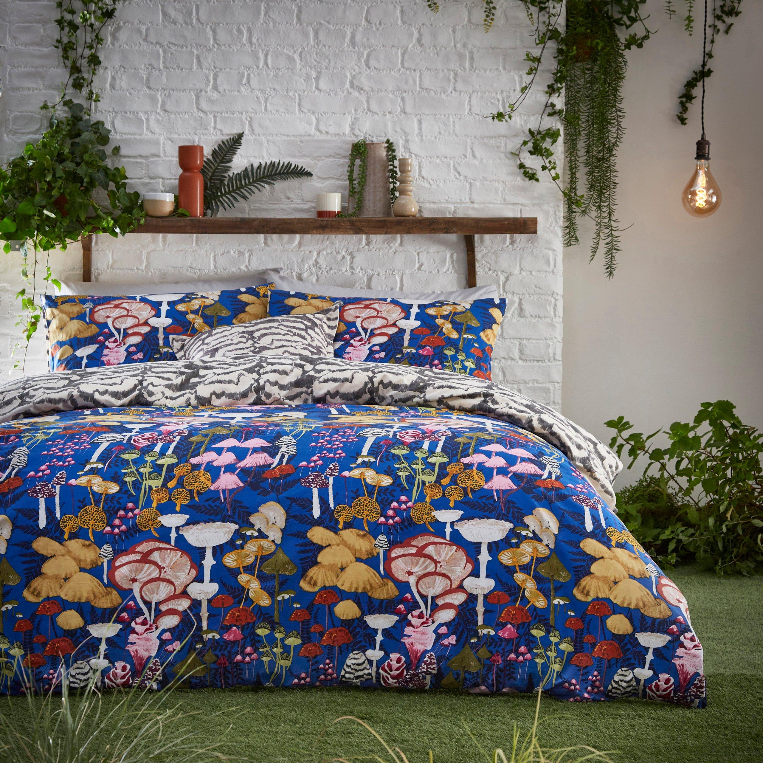 Cobalt - furn. - Amanita Abstract Mushroom Duvet Set - 2