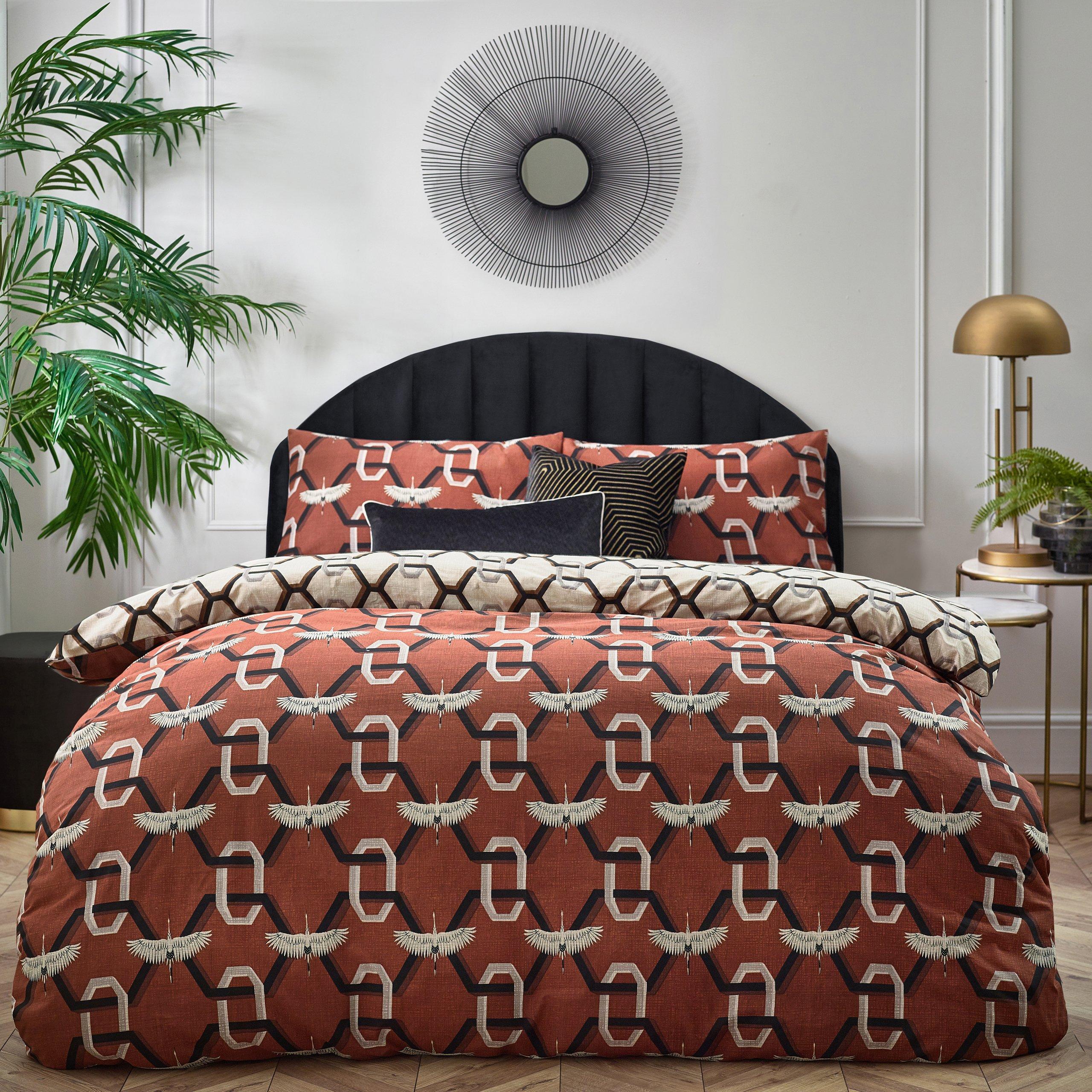 Green - furn. - Avalon Geometric Duvet Set - 1