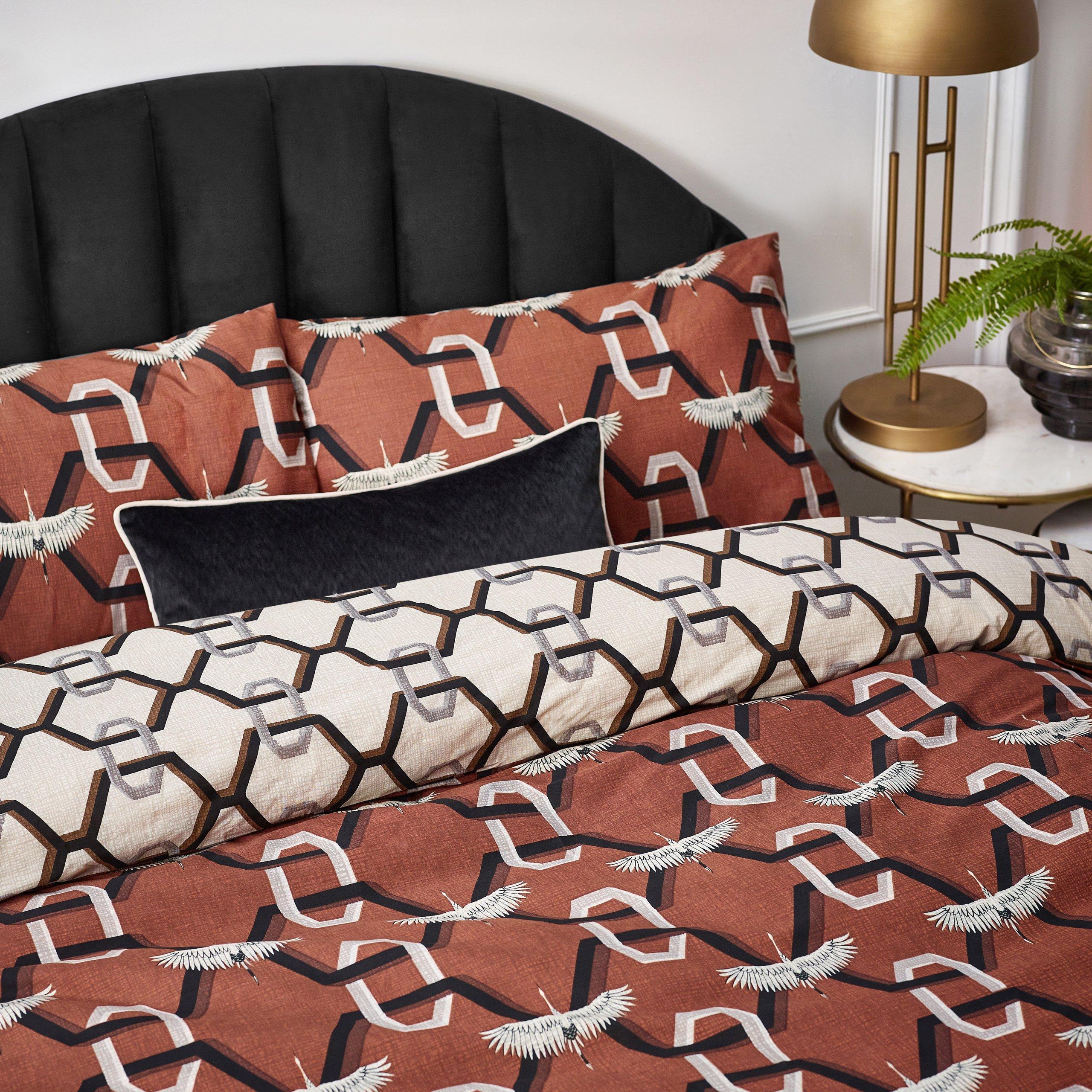 Green - furn. - Avalon Geometric Duvet Set - 3