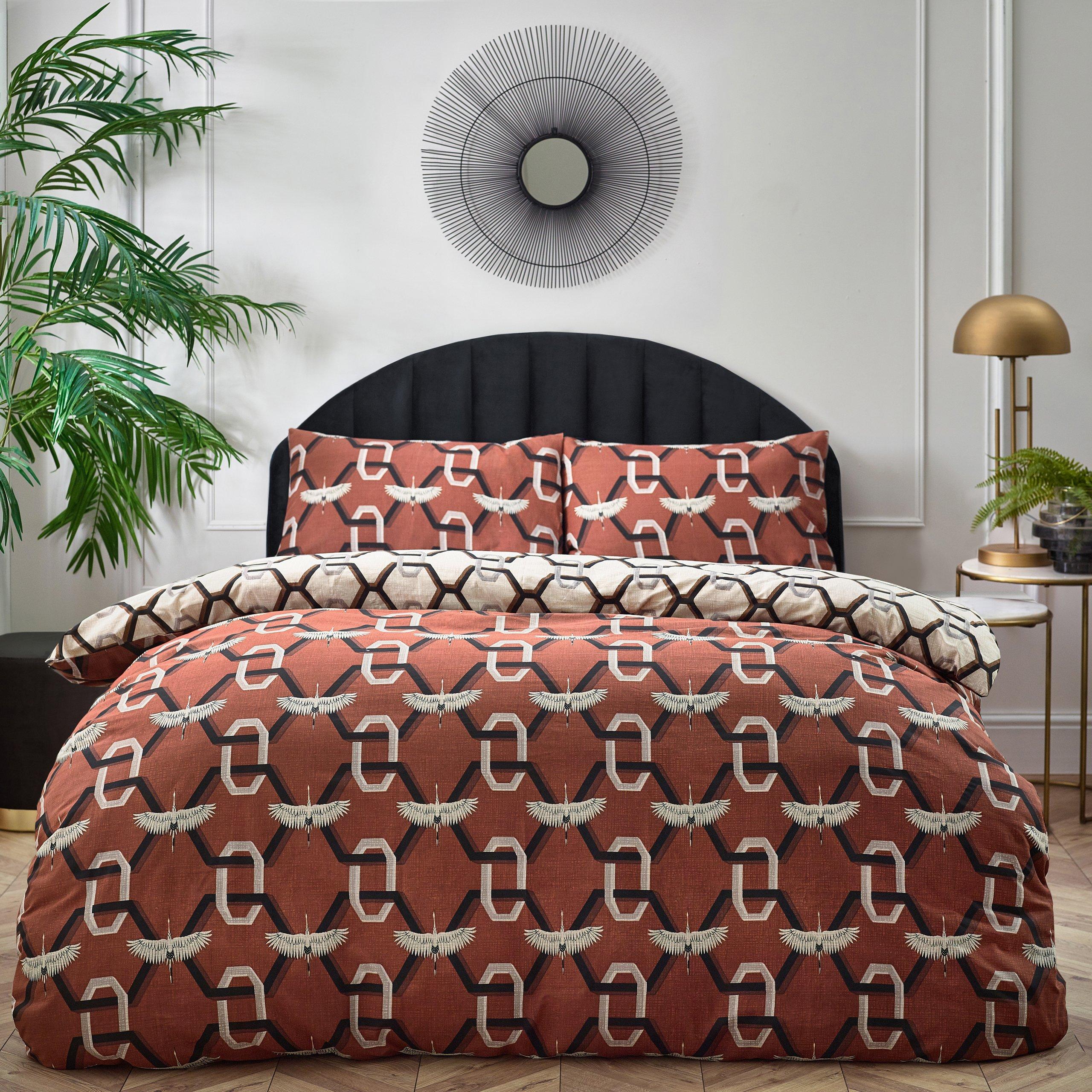 Green - furn. - Avalon Geometric Duvet Set - 4