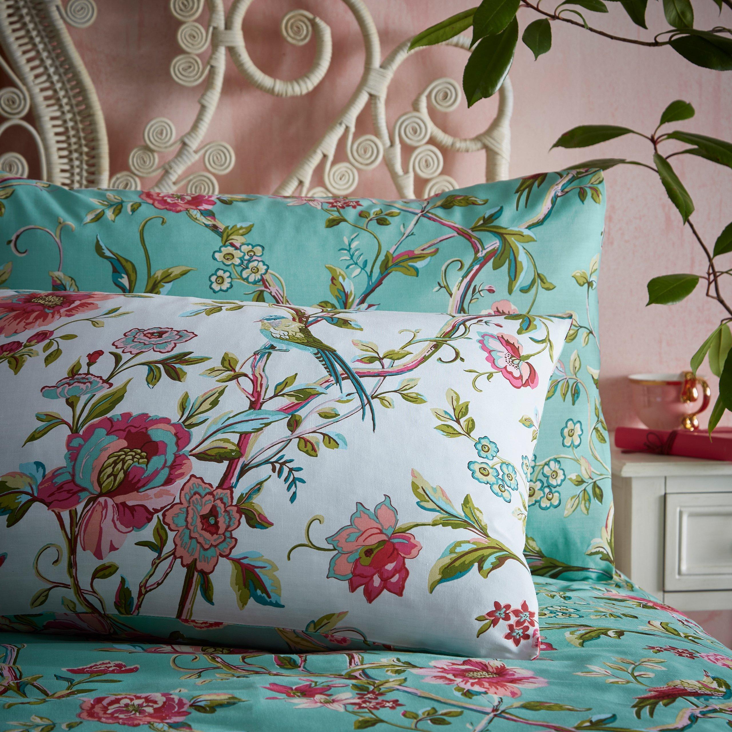 Jade - furn. - Vintage Chinoiserie Floral Exotic Duvet Set - 2