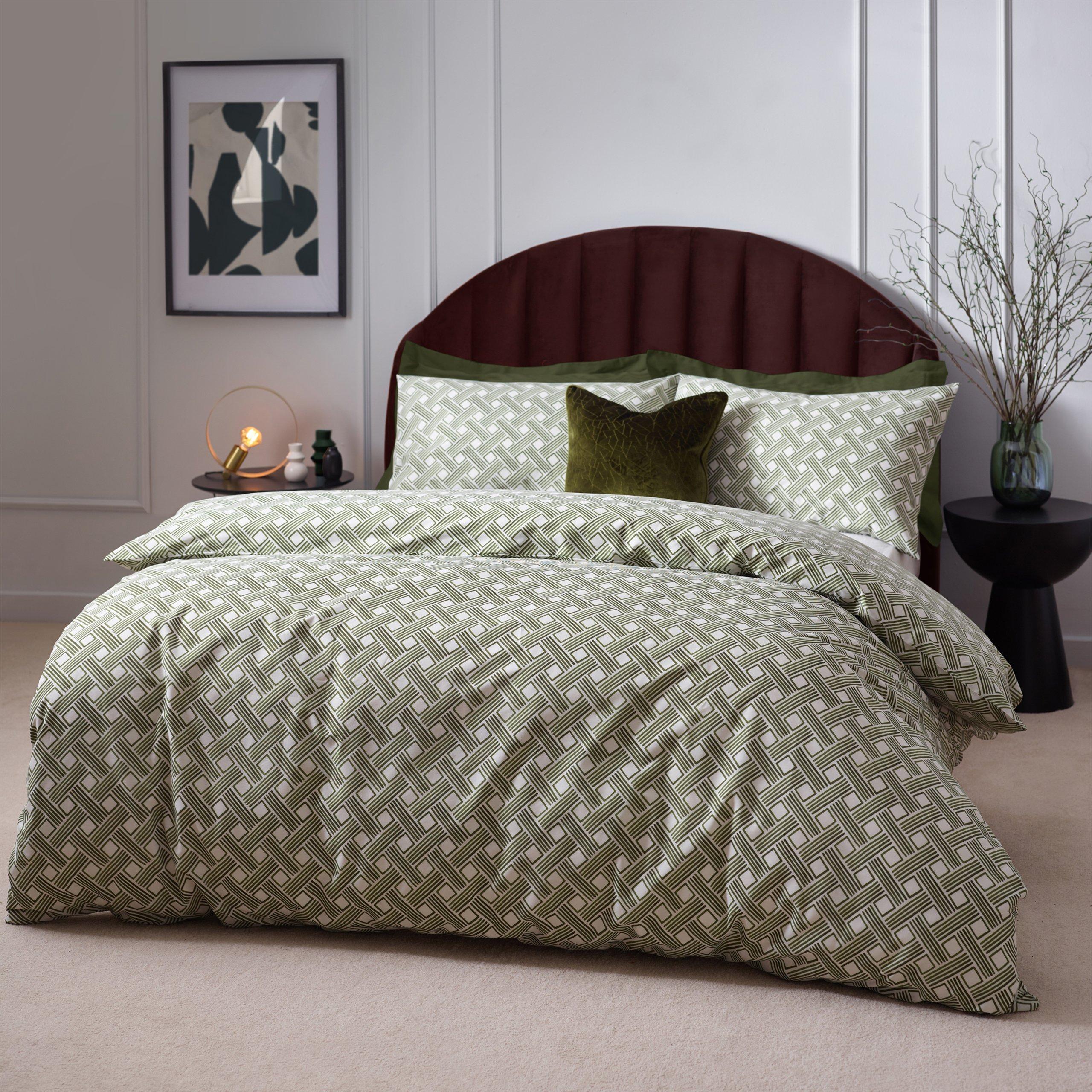Olive - Hoem - Alexa Abstract Cotton Rich  Duvet Set - 2