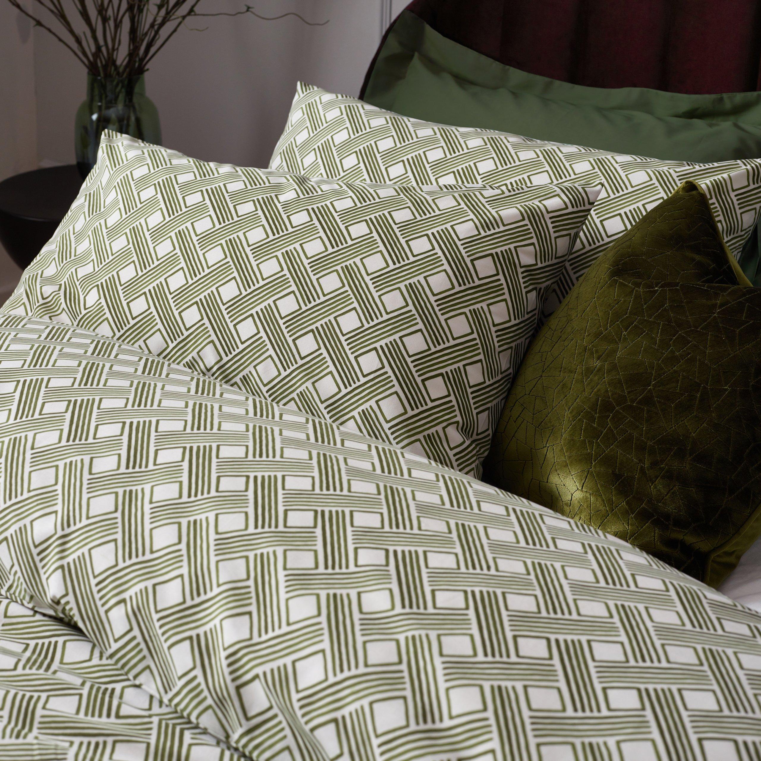 Olive - Hoem - Alexa Abstract Cotton Rich  Duvet Set - 3